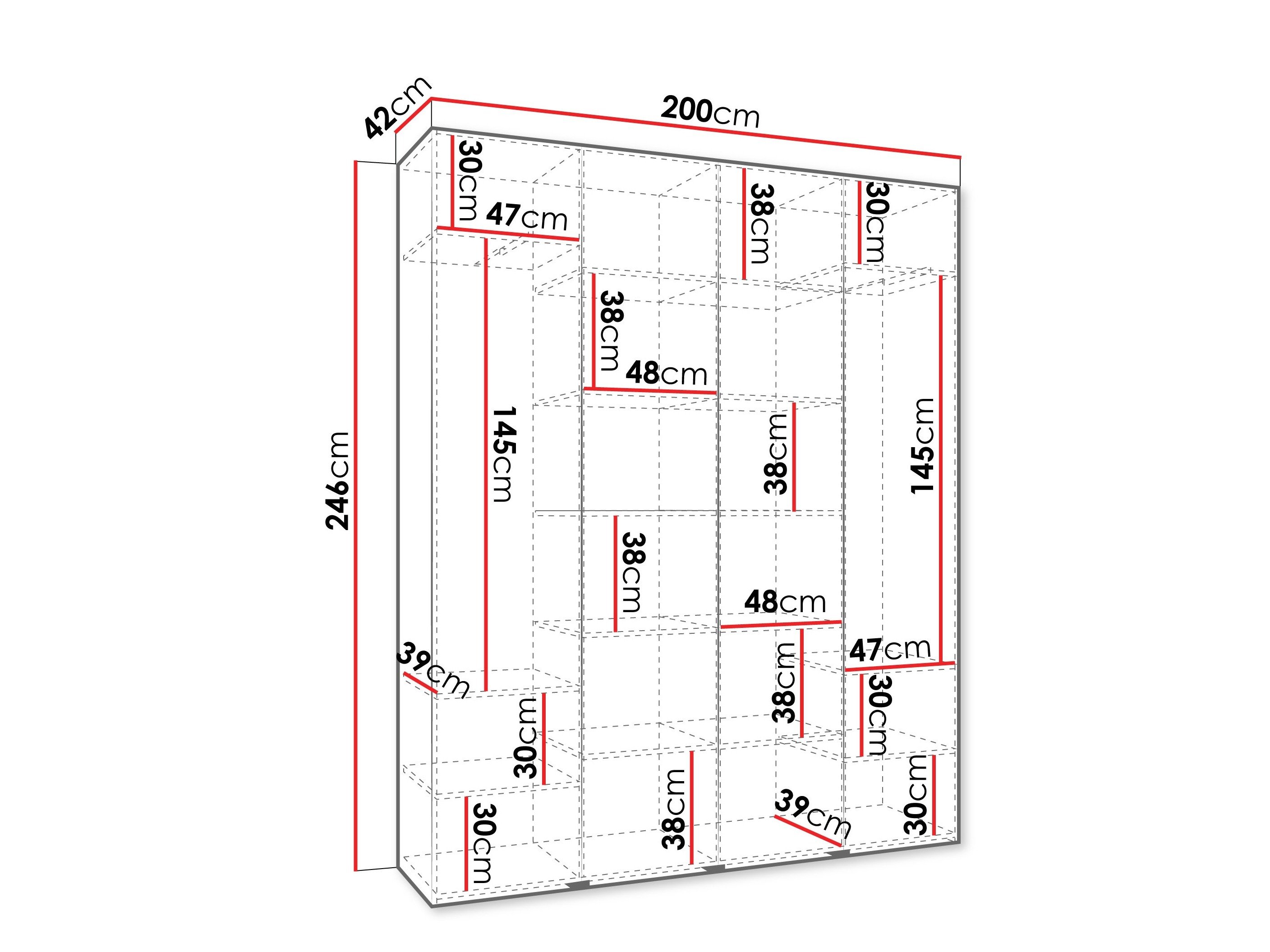 Armoire Hartford 554 (Blanc)