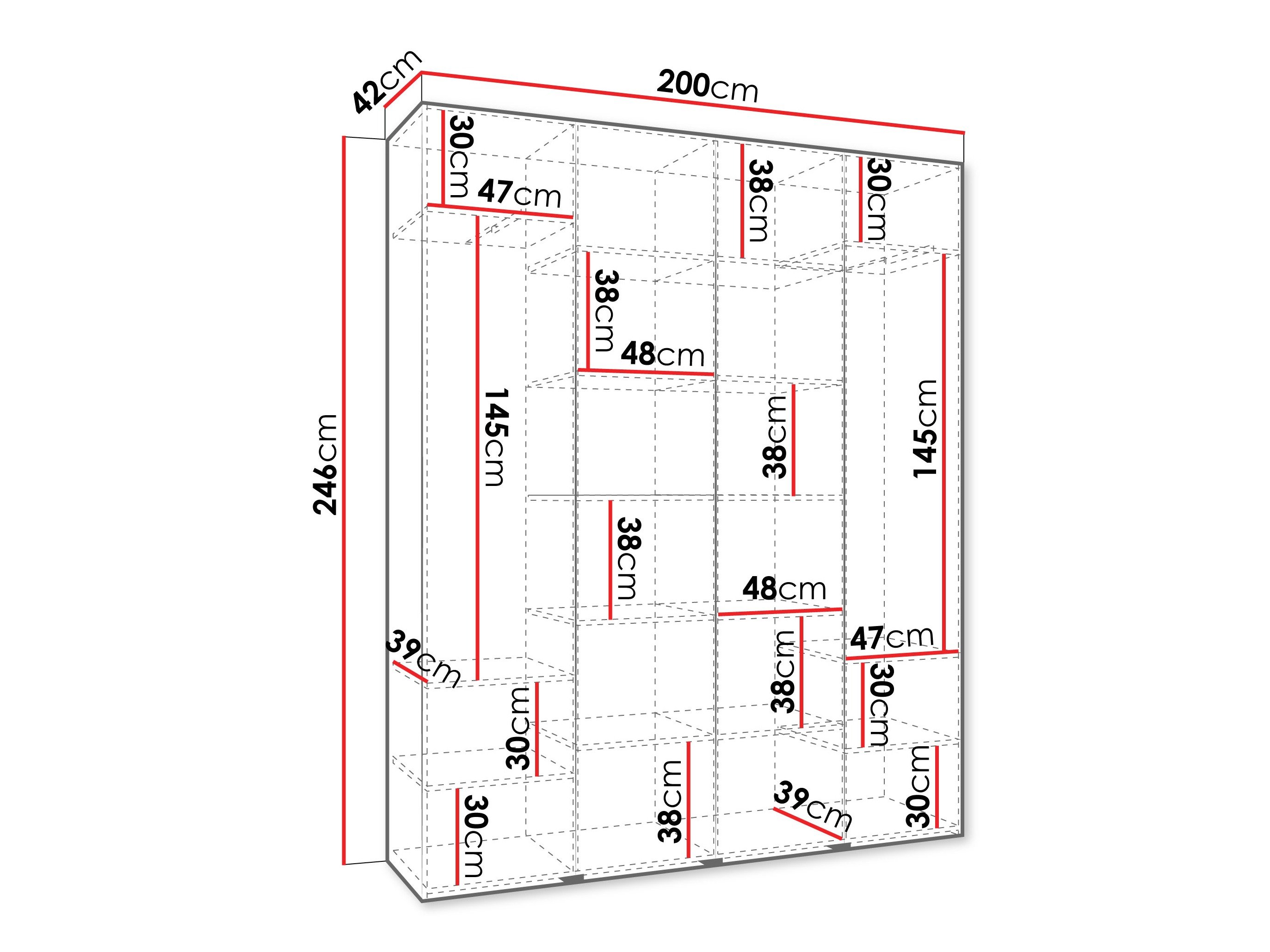Armoire Hartford 554 (Blanc)