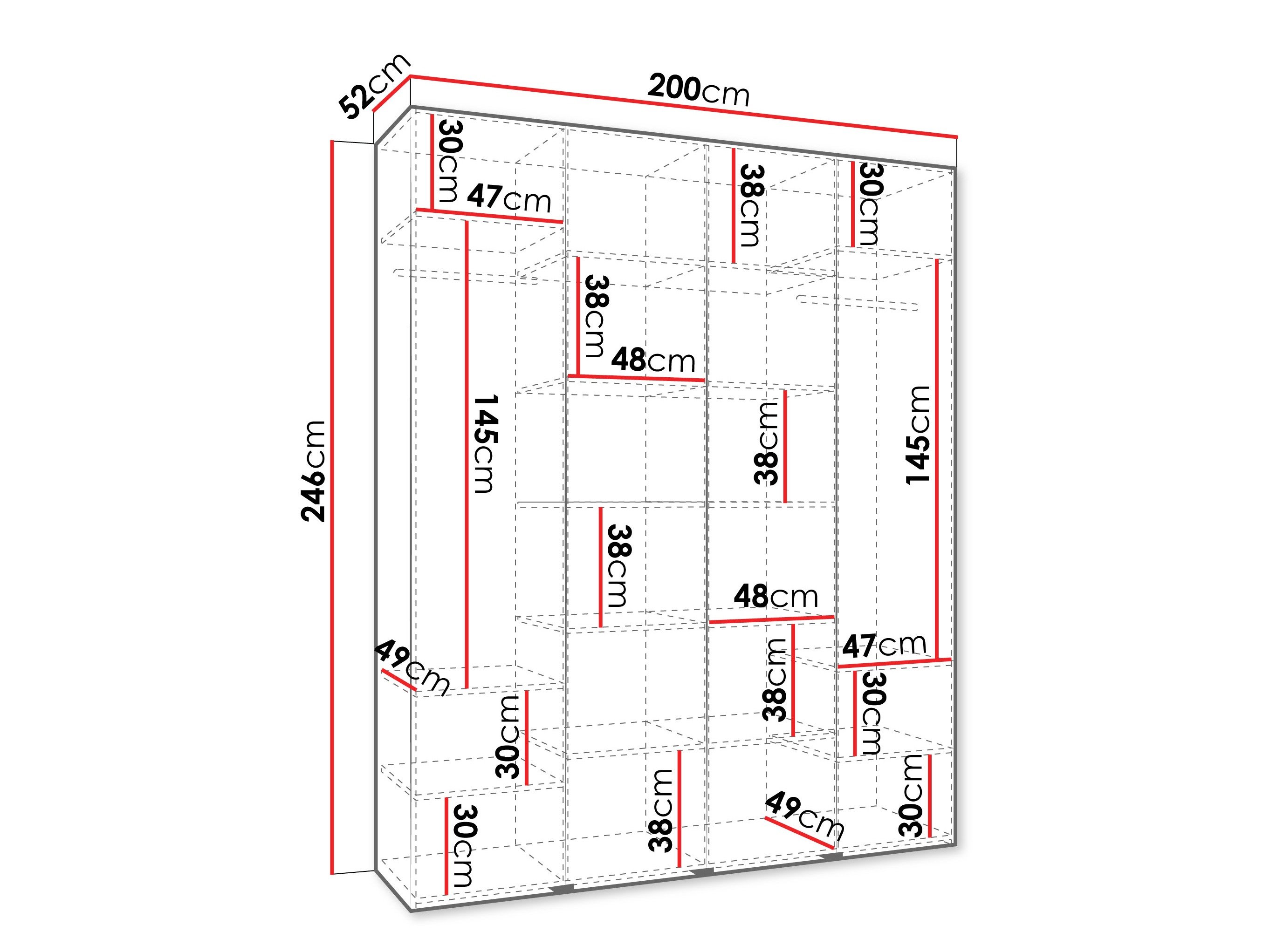 Armoire Hartford 554 (Blanc)