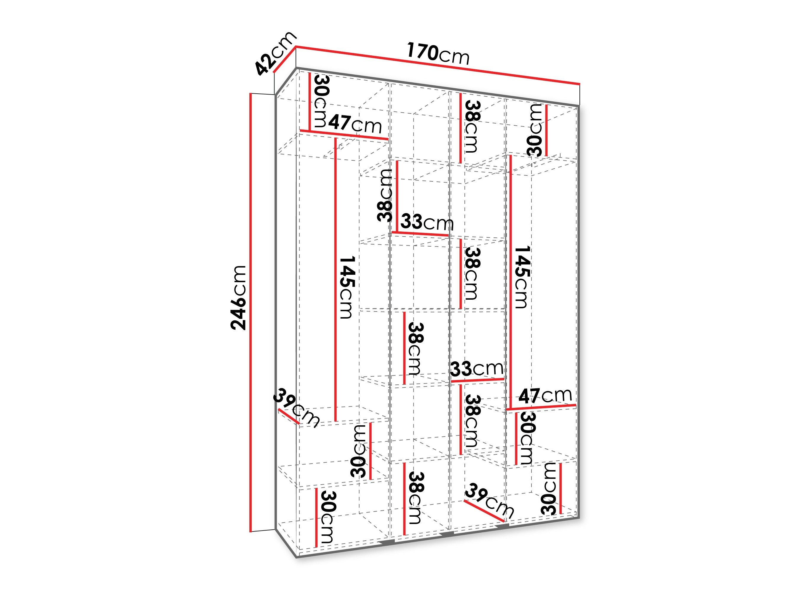Armoire Hartford 554 (Cachemire)