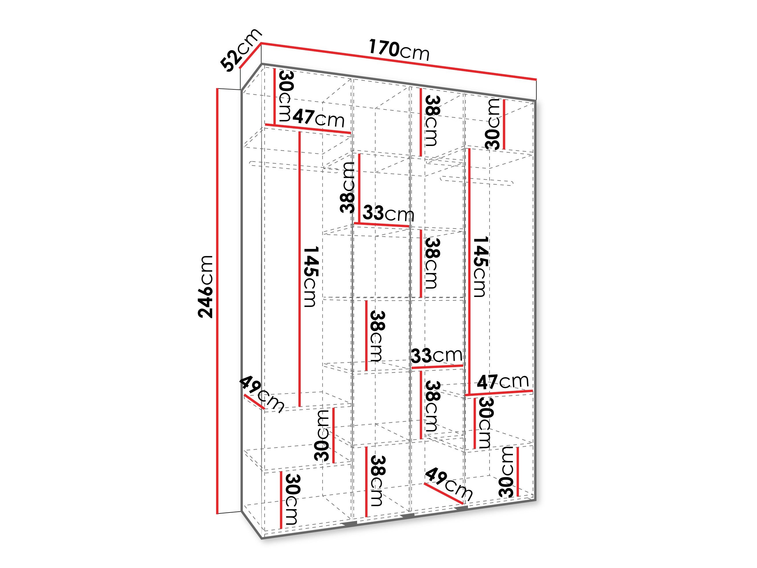 Armoire Hartford 554 (Cachemire)