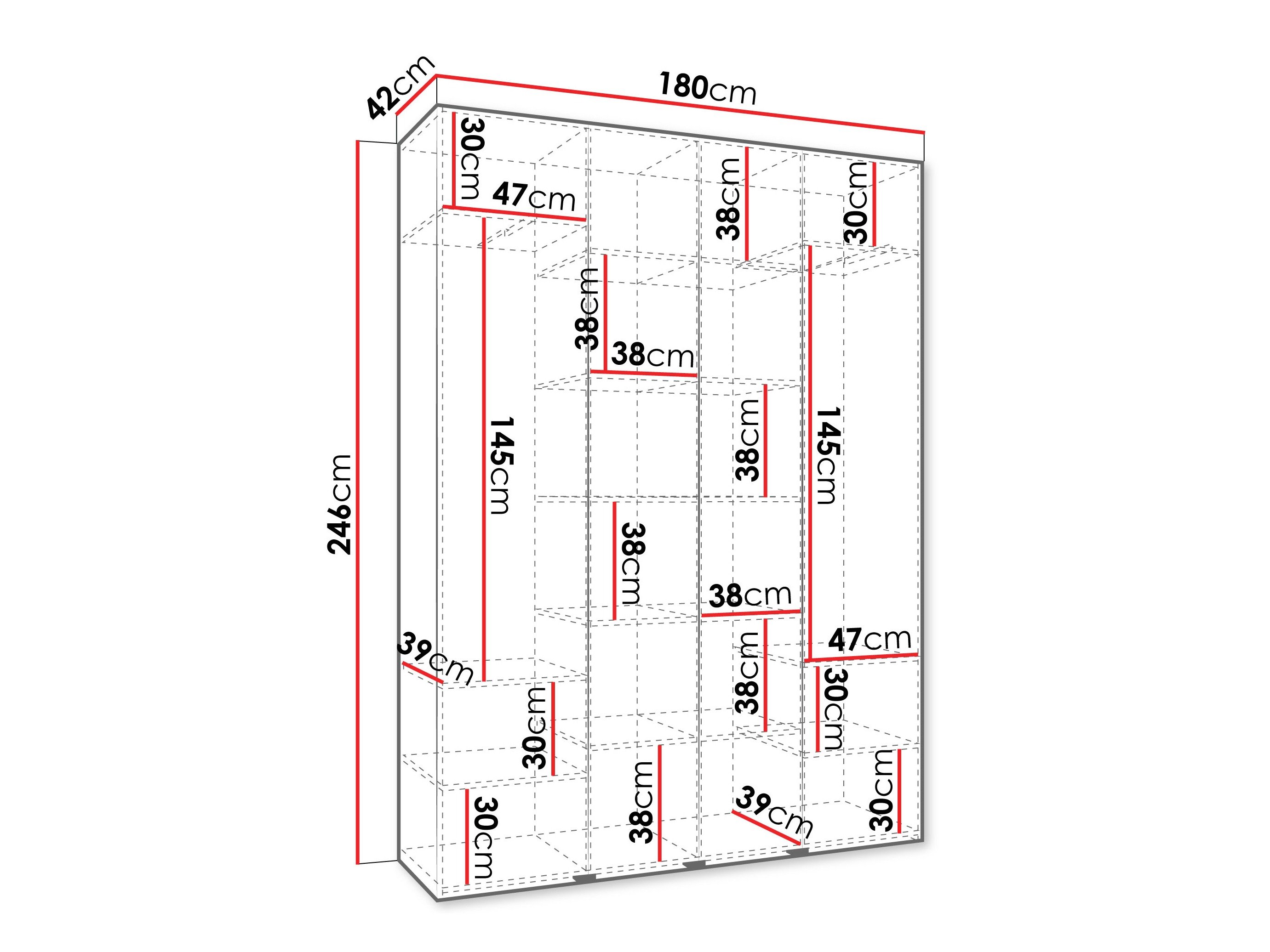 Armoire Hartford 554 (Cachemire)