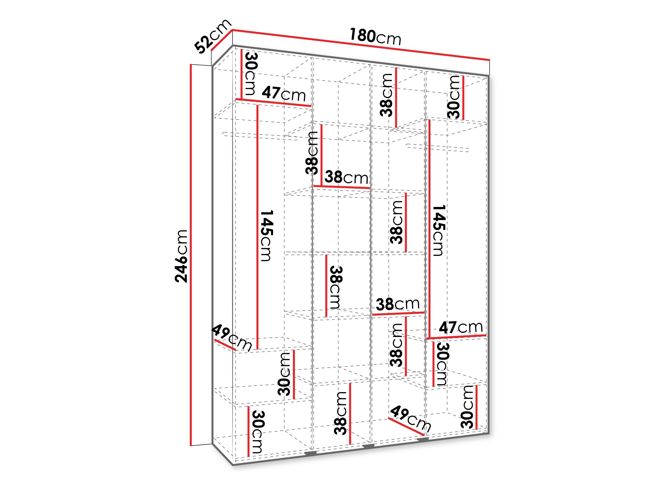 Armoire Hartford 554 (Cachemire)
