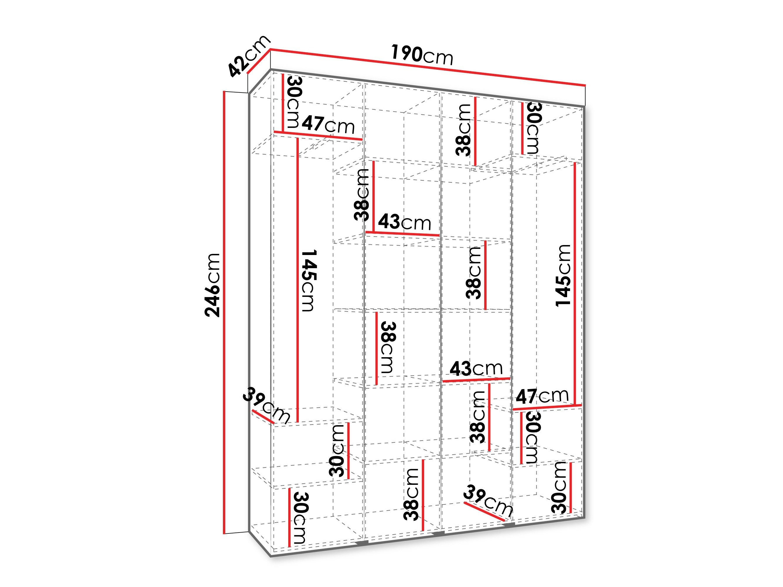 Armoire Hartford 554 (Cachemire)