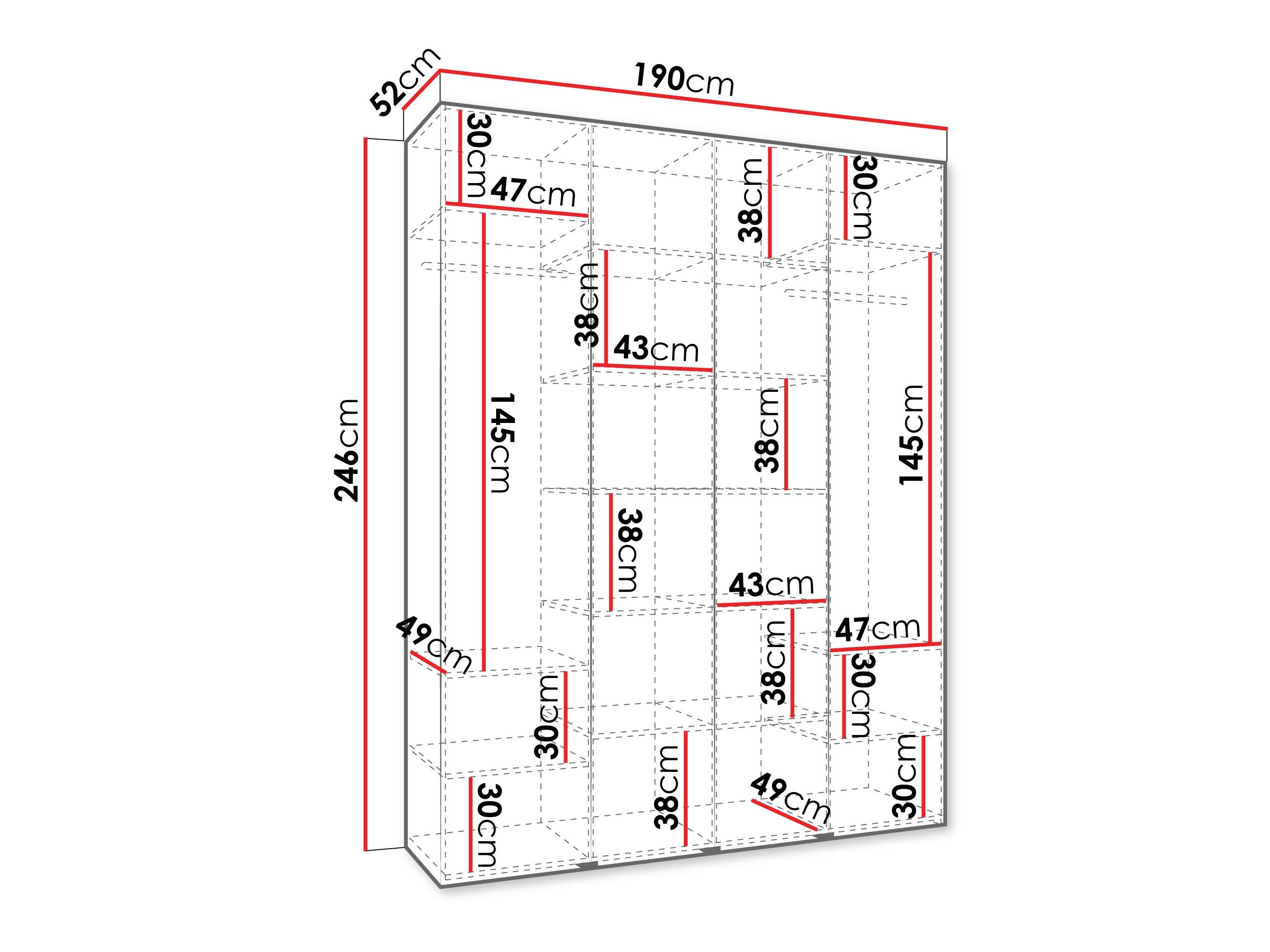 Armoire Hartford 554 (Cachemire)