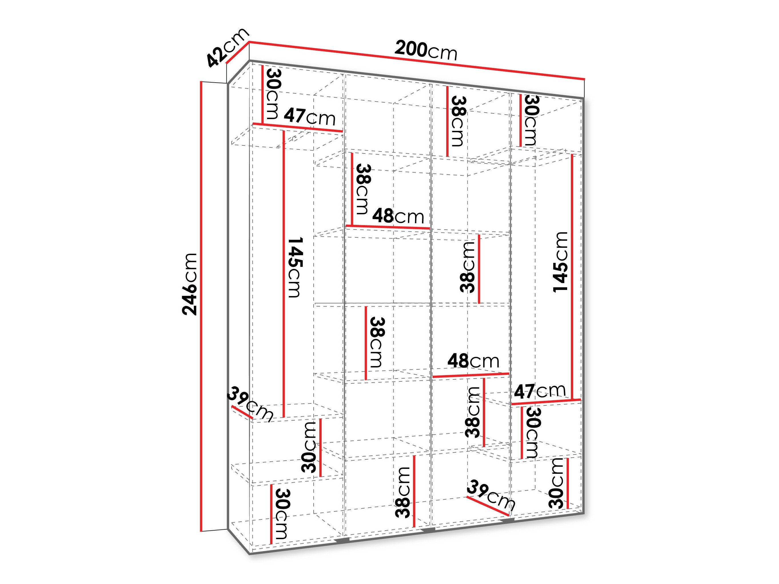 Armoire Hartford 554 (Cachemire)