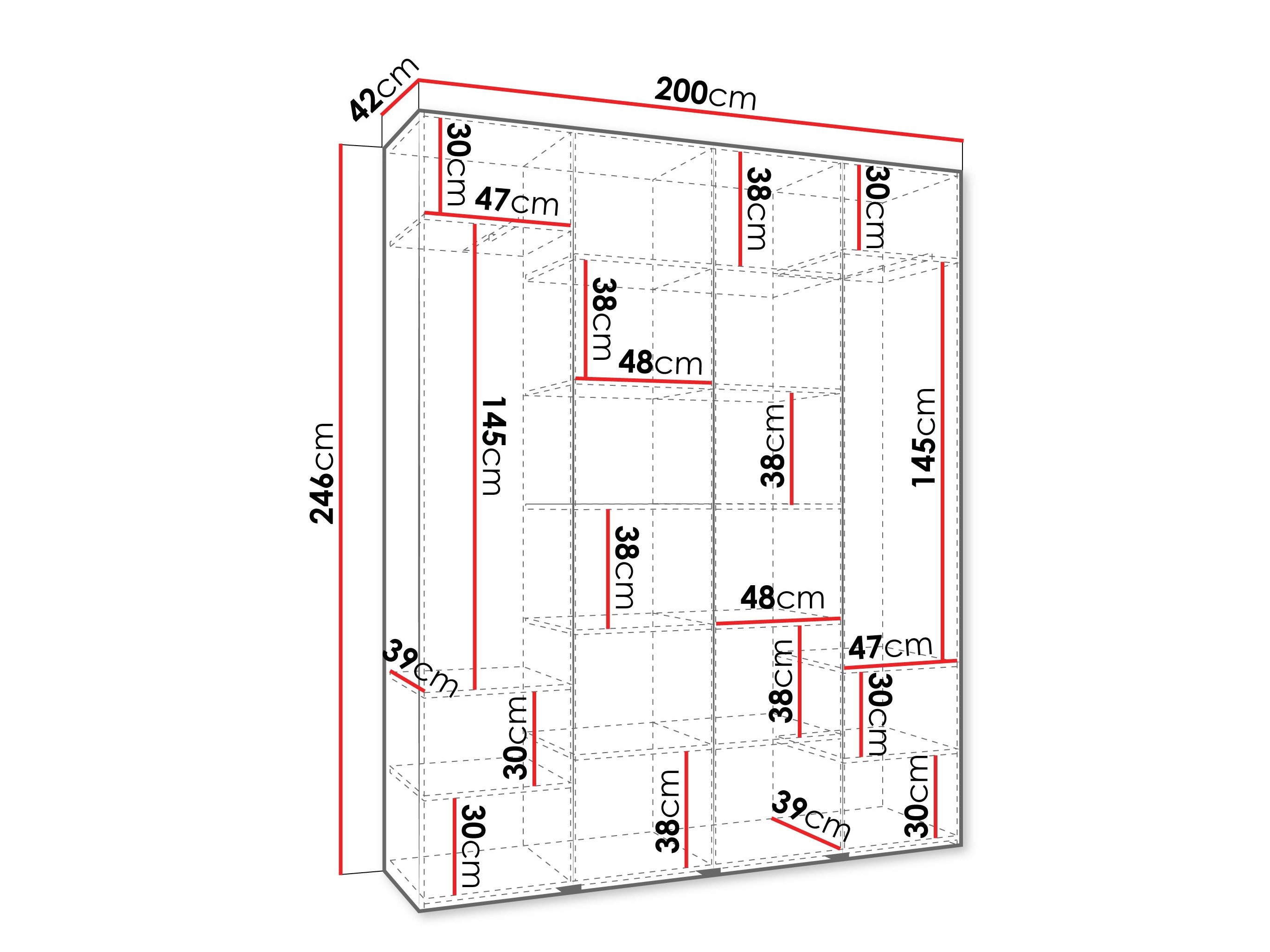 Armoire Hartford 554 (Cachemire)