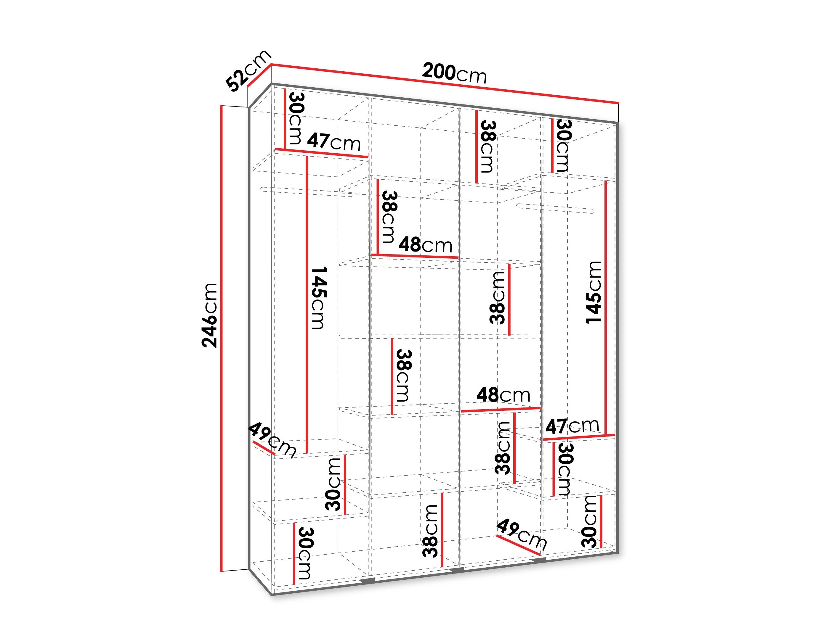 Armoire Hartford 554 (Cachemire)