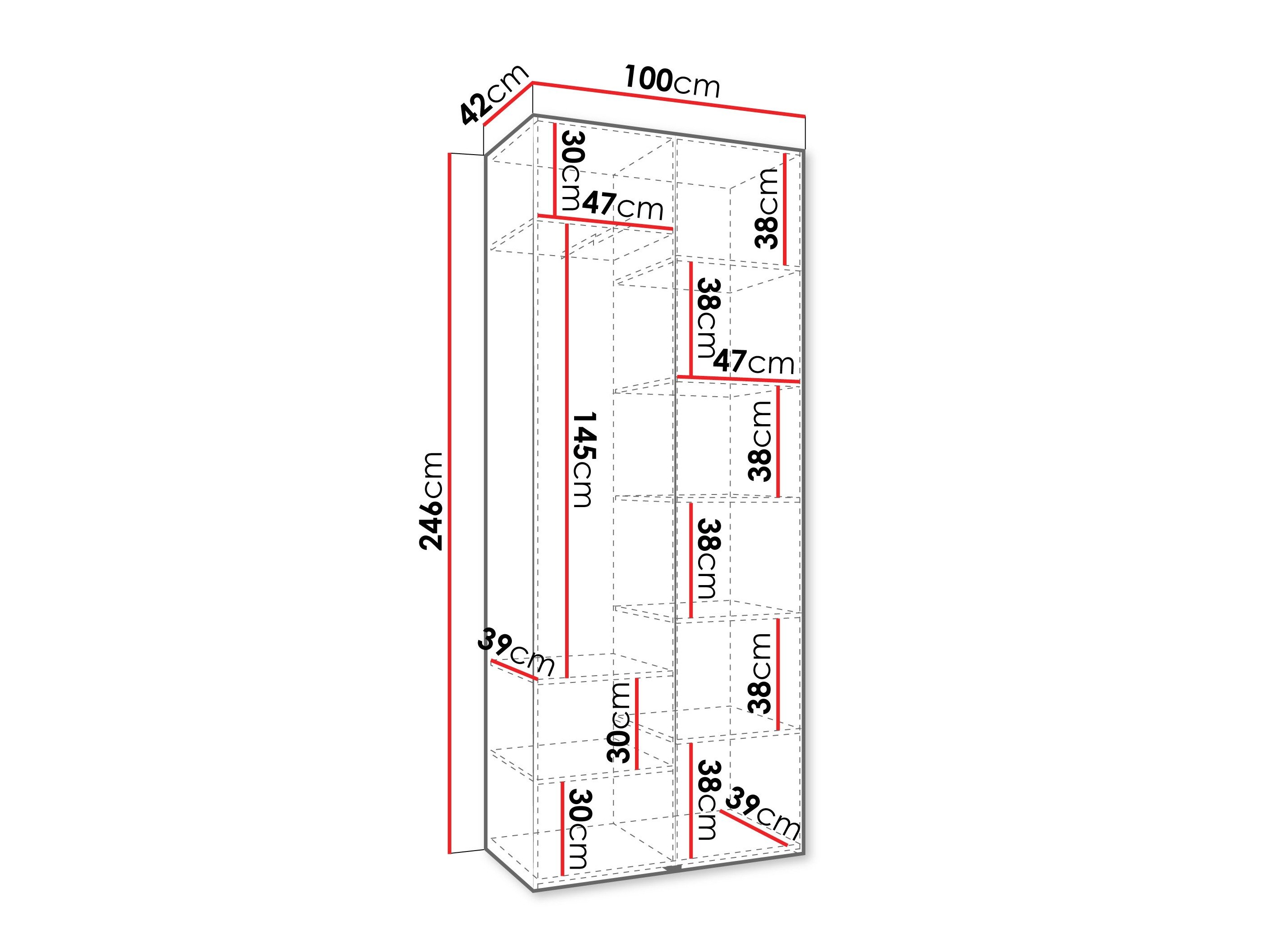 Armoire Hartford 562 (Cachemire)