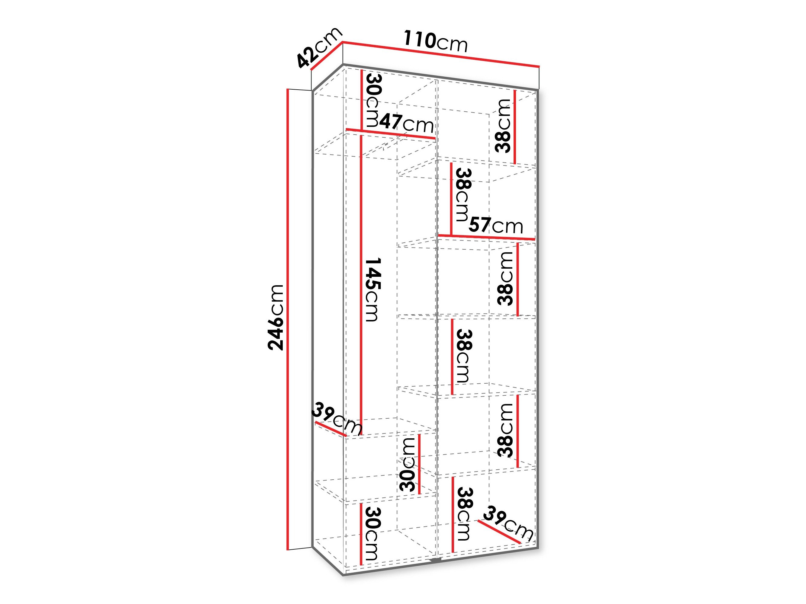 Armoire Hartford 562 (Cachemire)