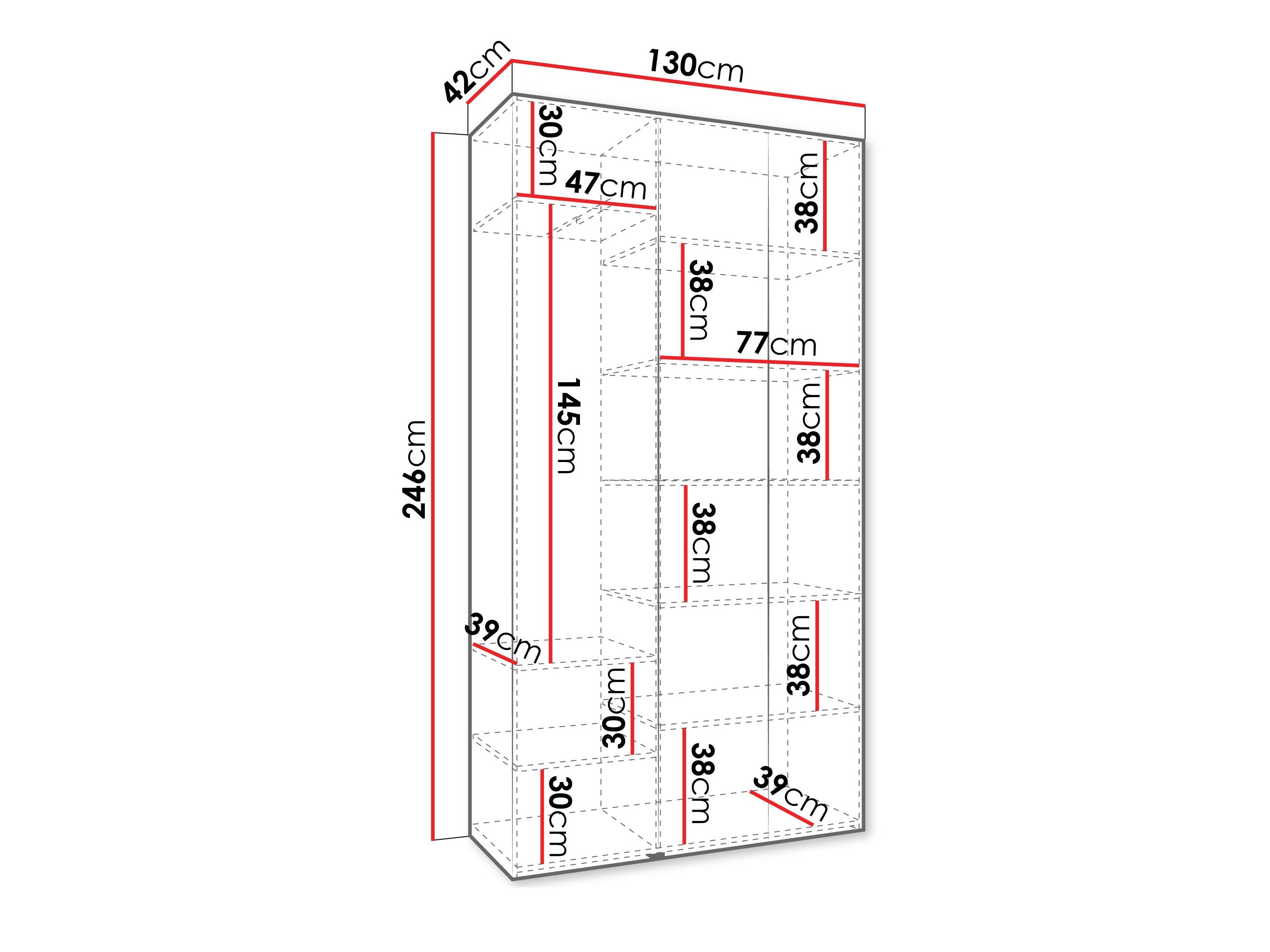 Armoire Hartford 563 (Blanc)