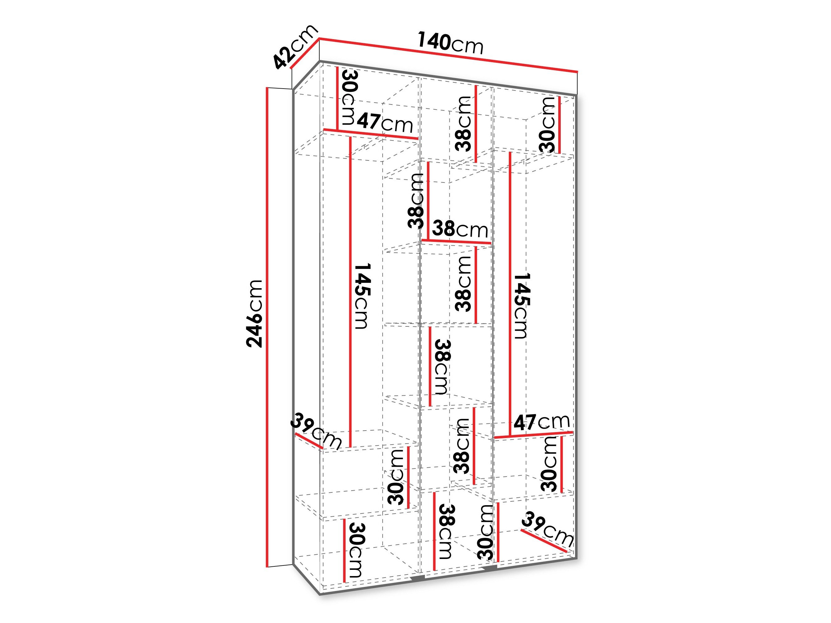 Armoire Hartford 563 (Blanc)