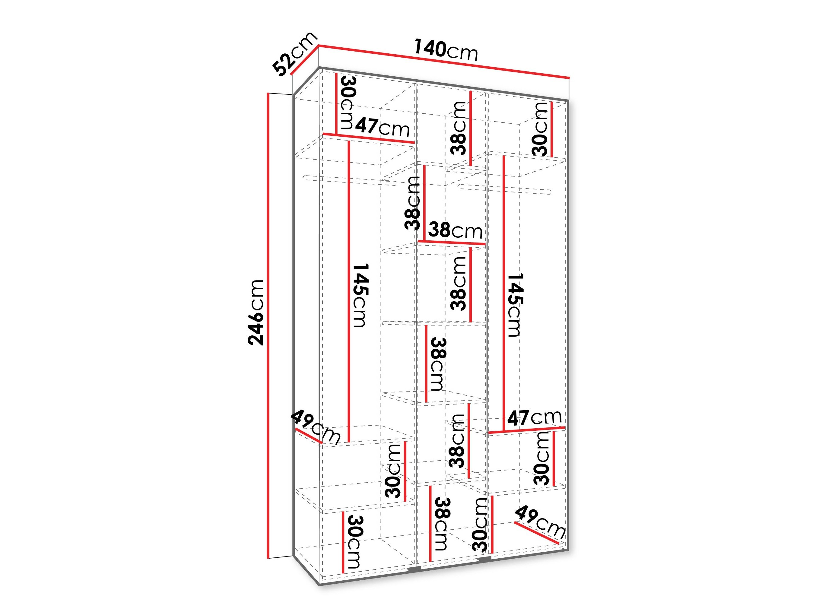 Armoire Hartford 563 (Blanc)