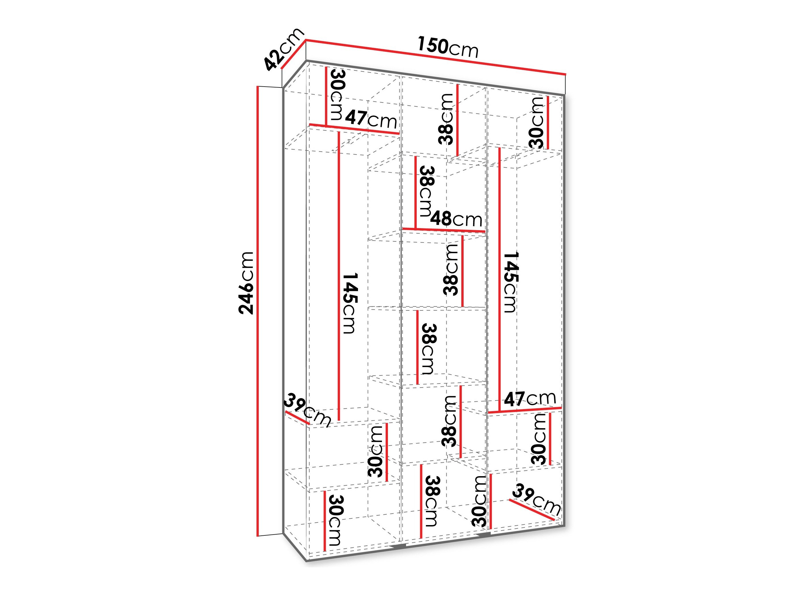 Armoire Hartford 563 (Blanc)