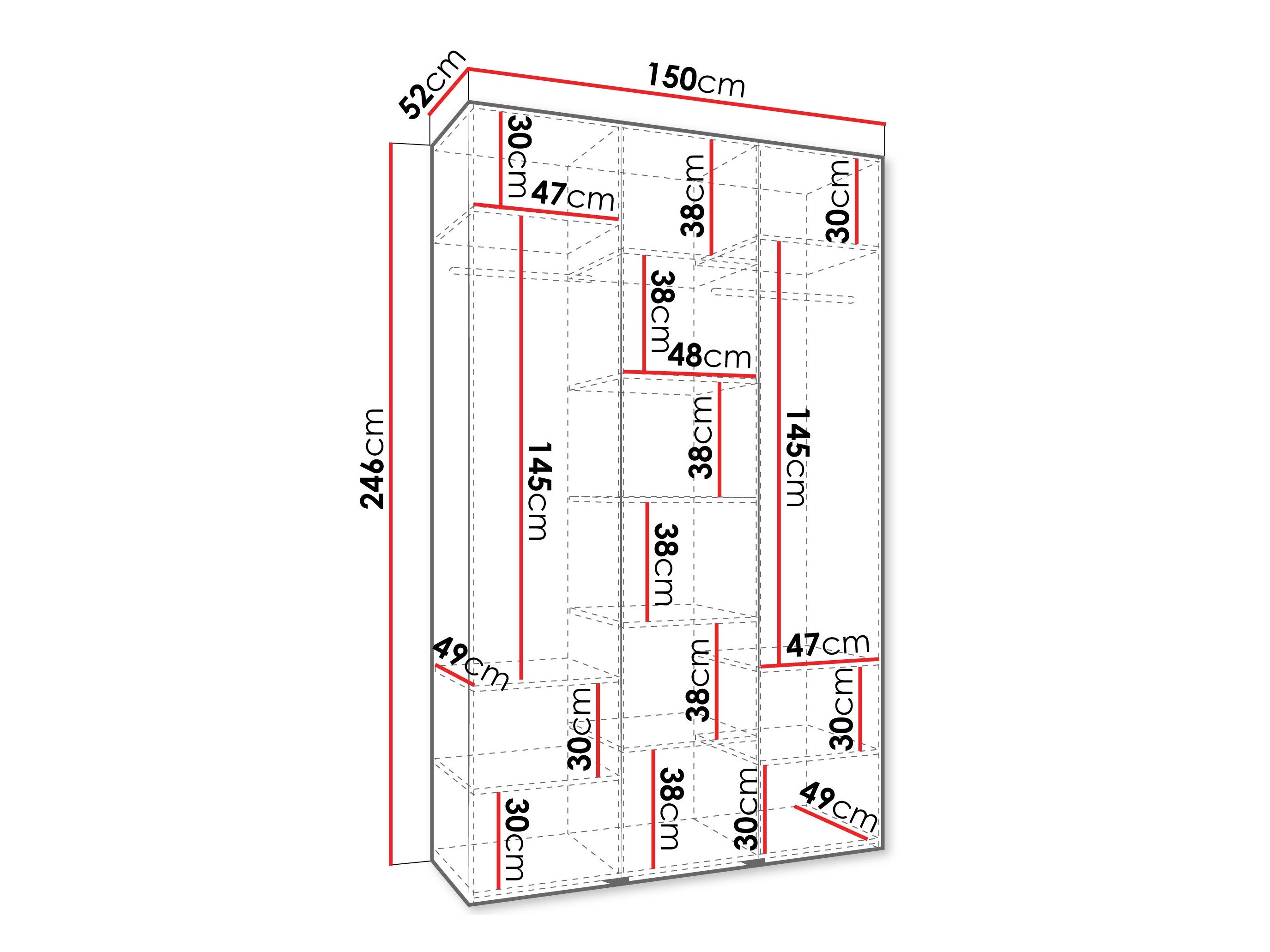 Armoire Hartford 563 (Blanc)