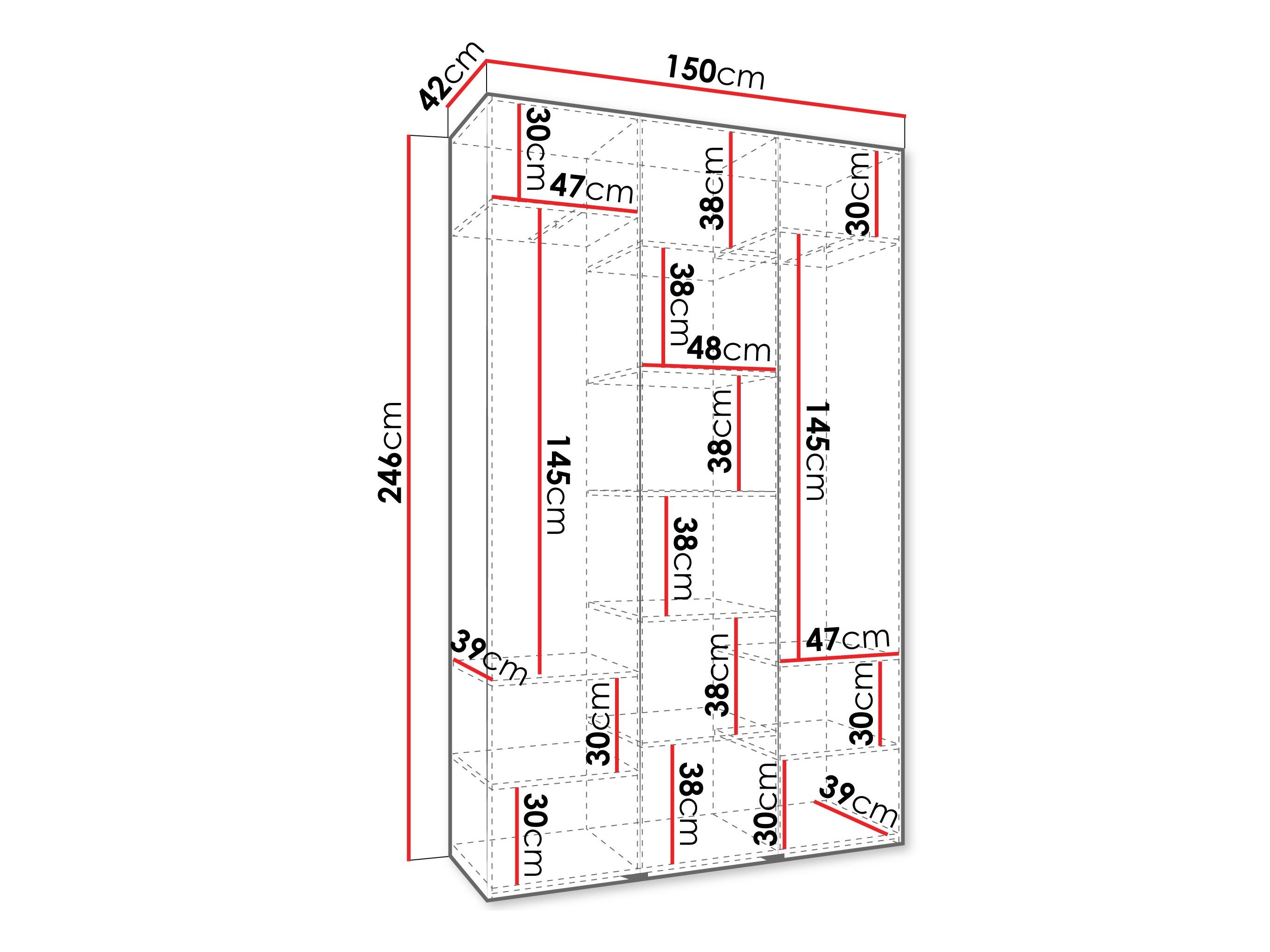 Armoire Hartford 563 (Blanc)