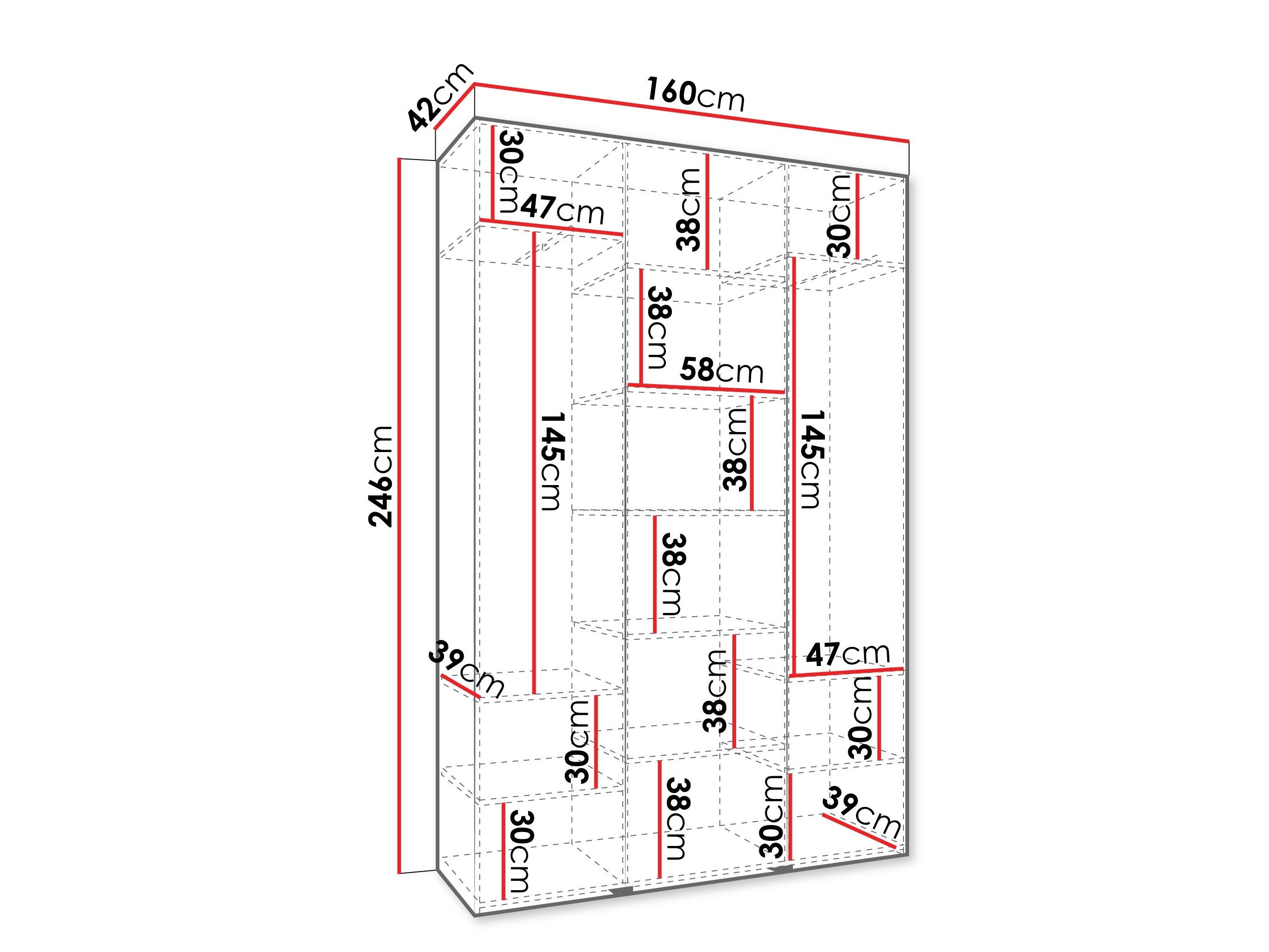 Armoire Hartford 563 (Blanc)