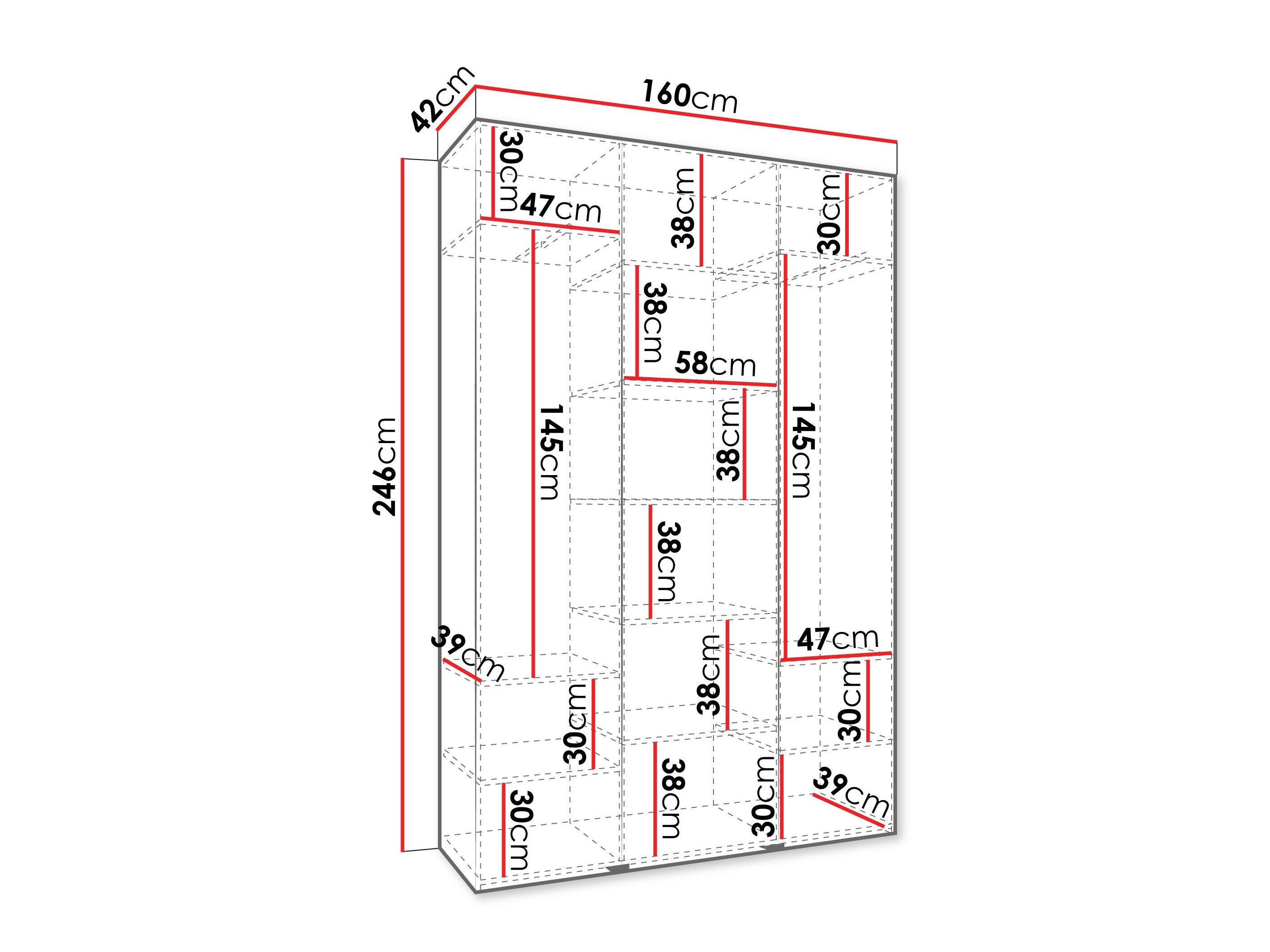 Armoire Hartford 563 (Blanc)