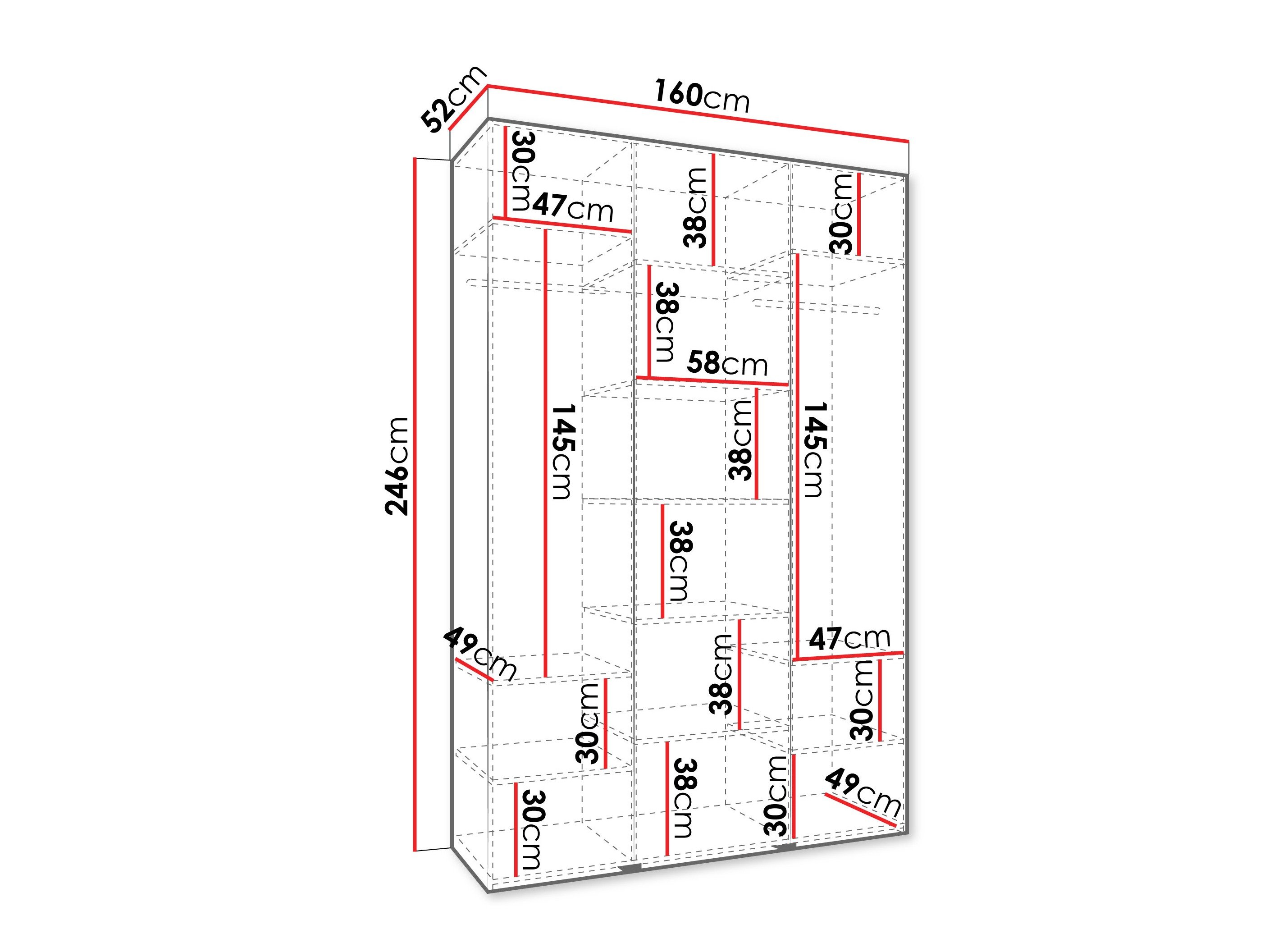 Armoire Hartford 563 (Blanc)