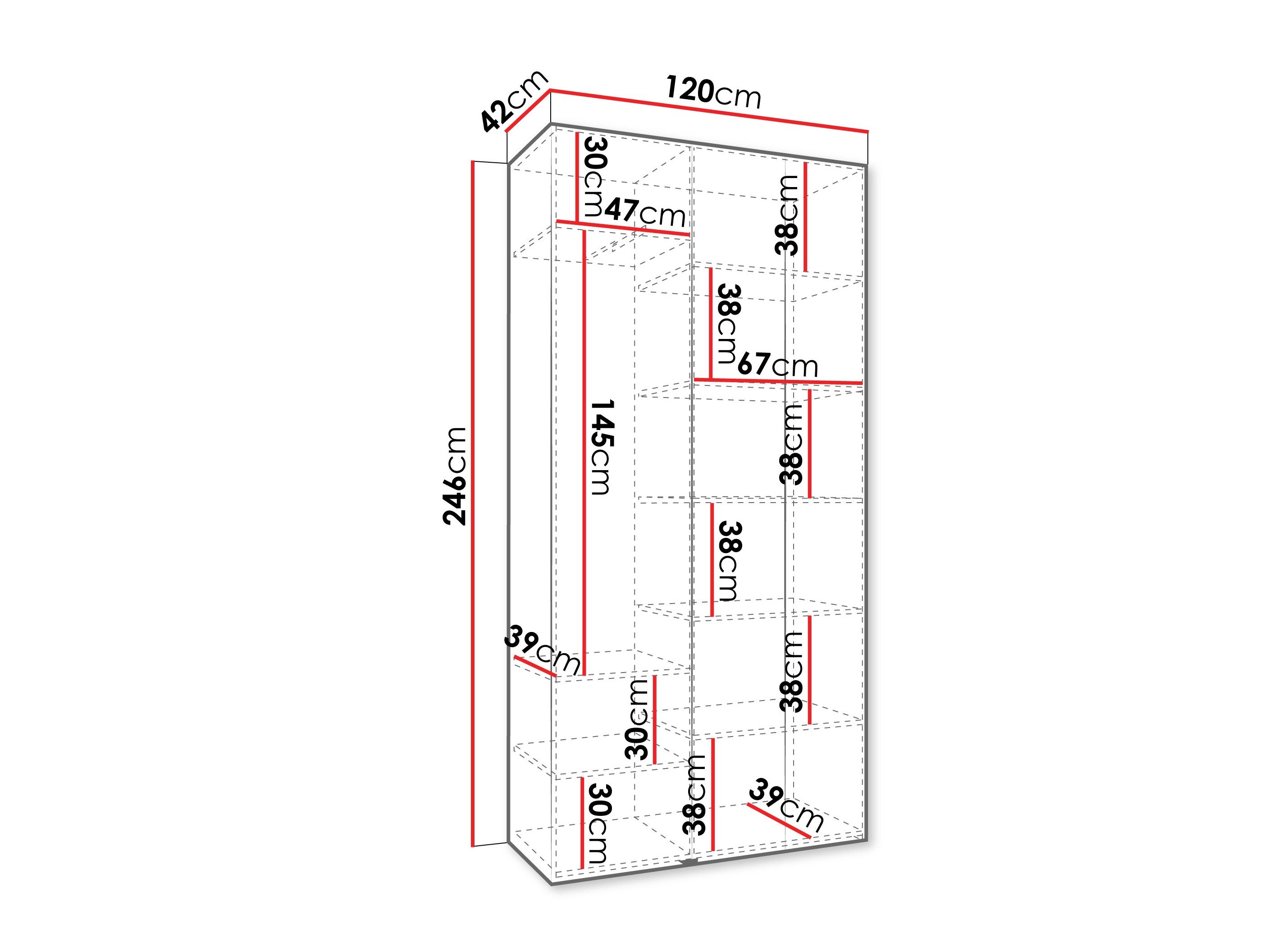 Armoire Hartford 563 (Cachemire)
