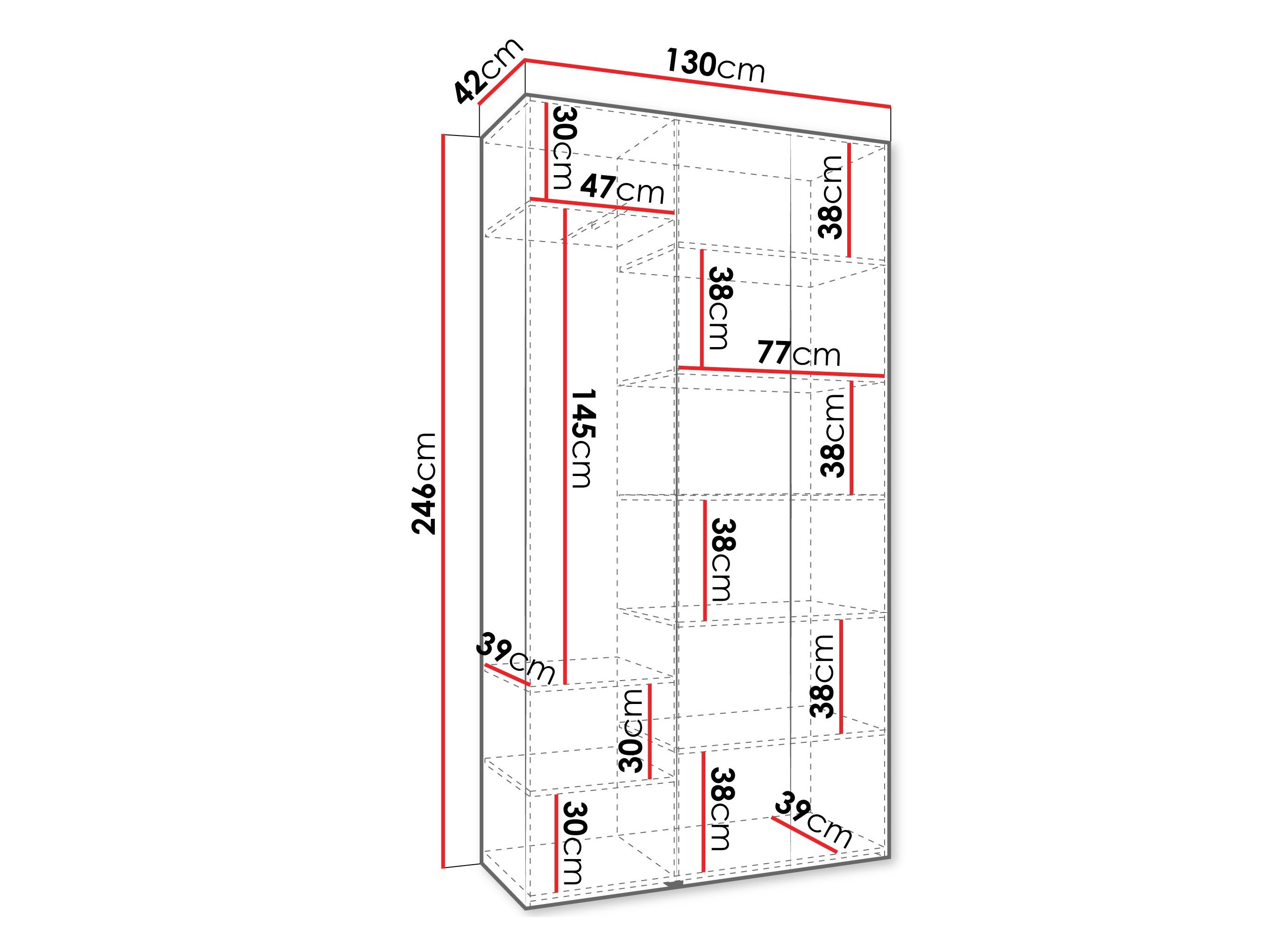 Armoire Hartford 563 (Cachemire)