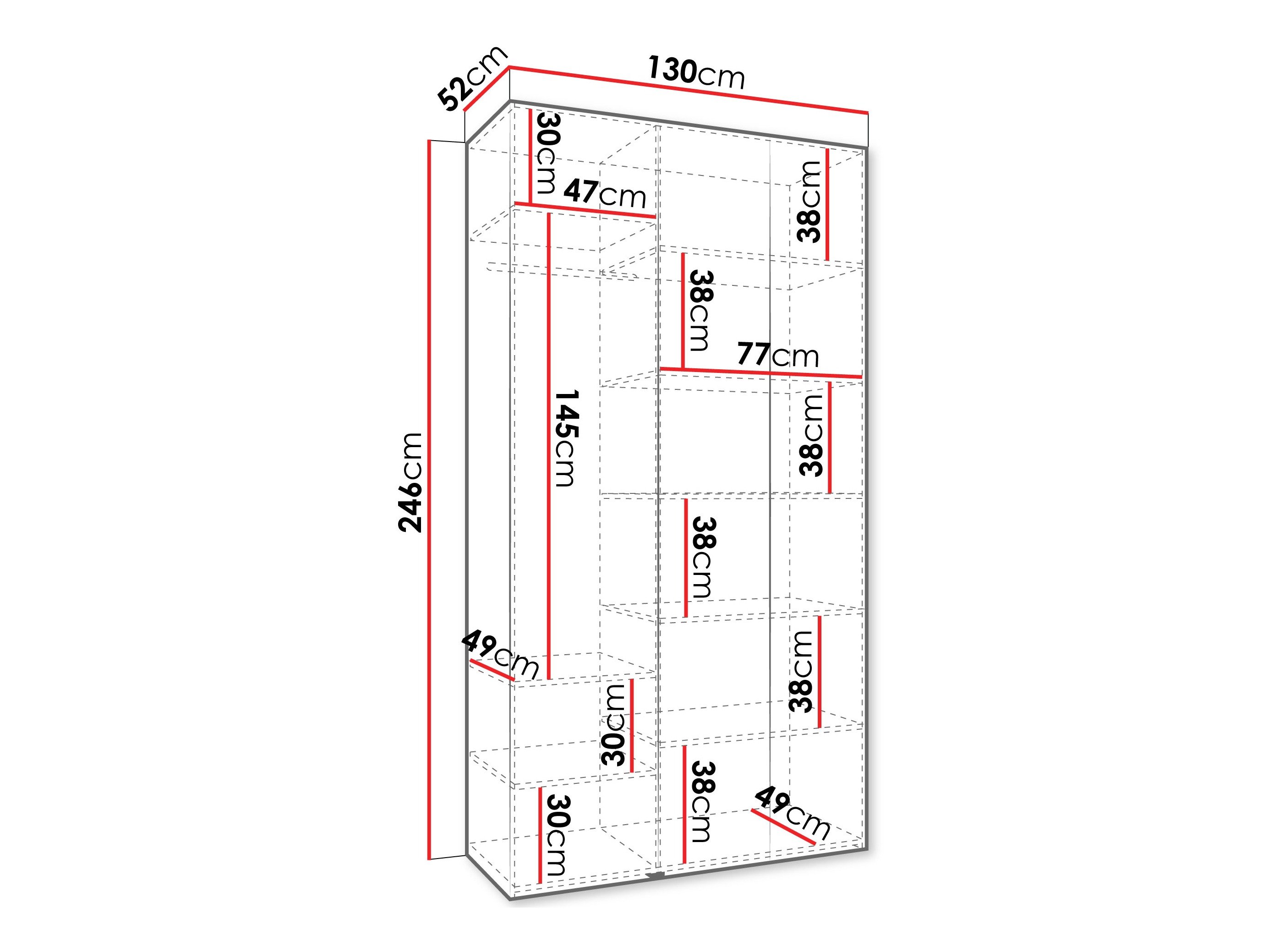Armoire Hartford 563 (Cachemire)