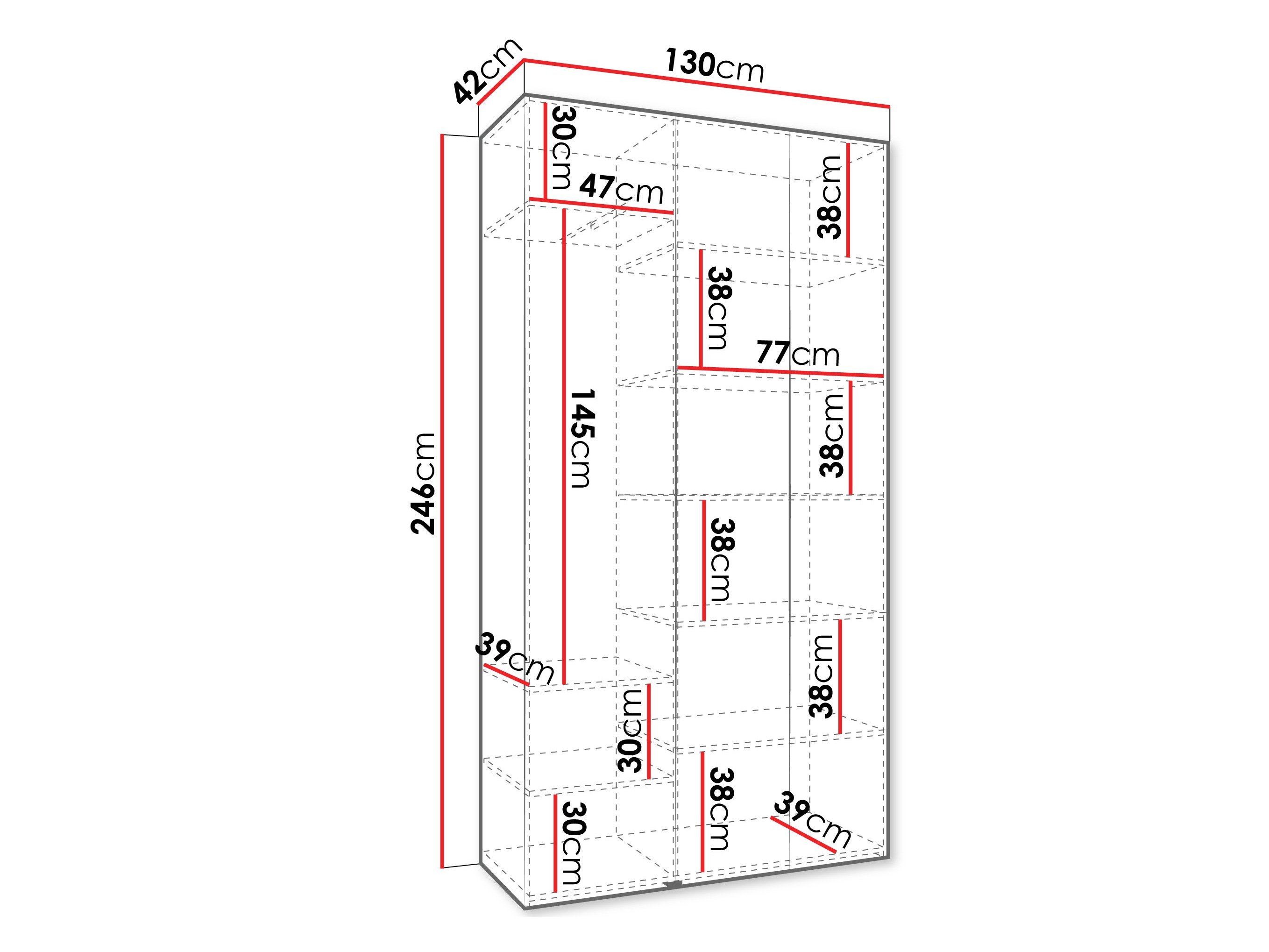 Armoire Hartford 563 (Cachemire)