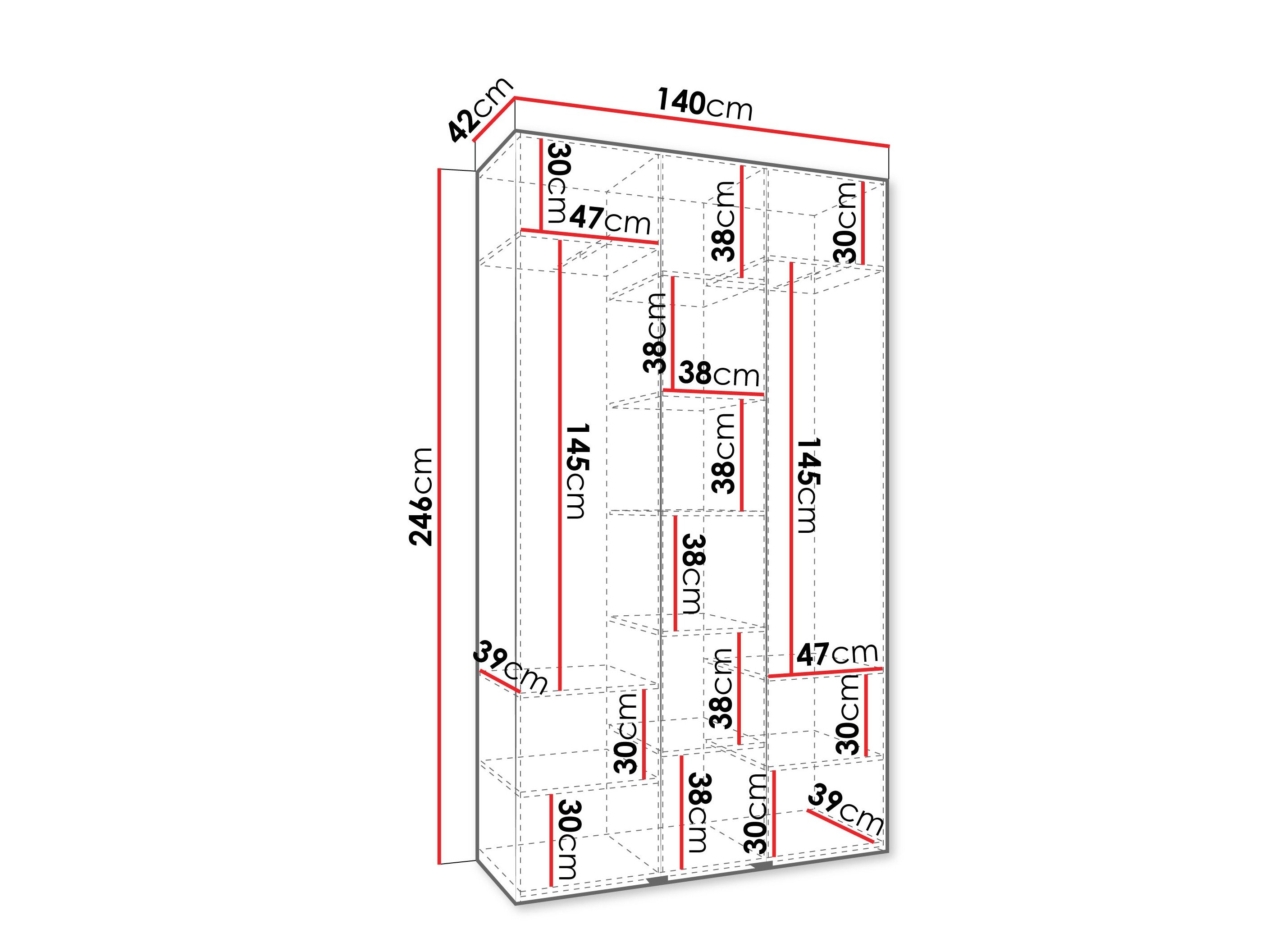 Armoire Hartford 563 (Cachemire)