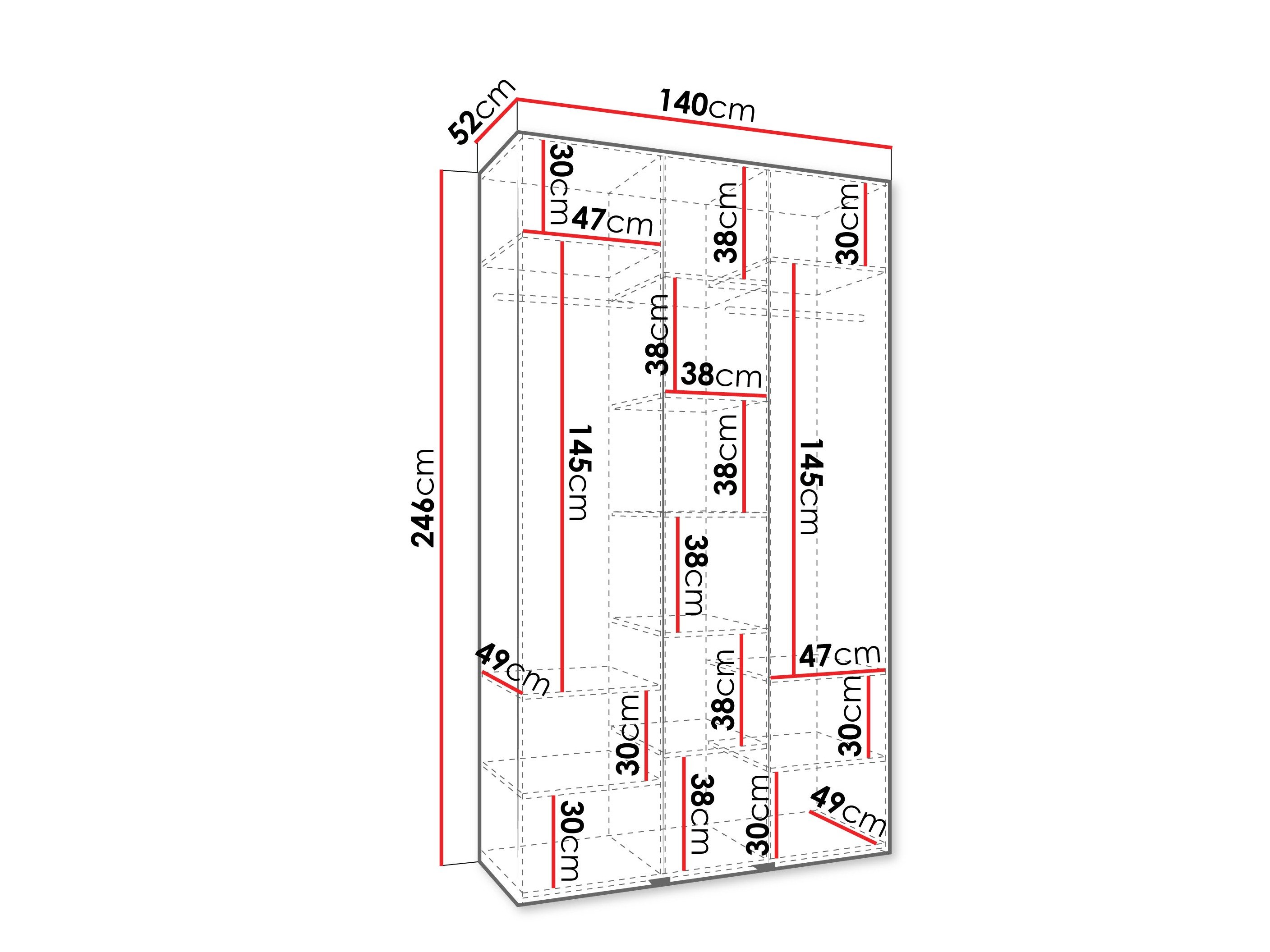 Armoire Hartford 563 (Cachemire)