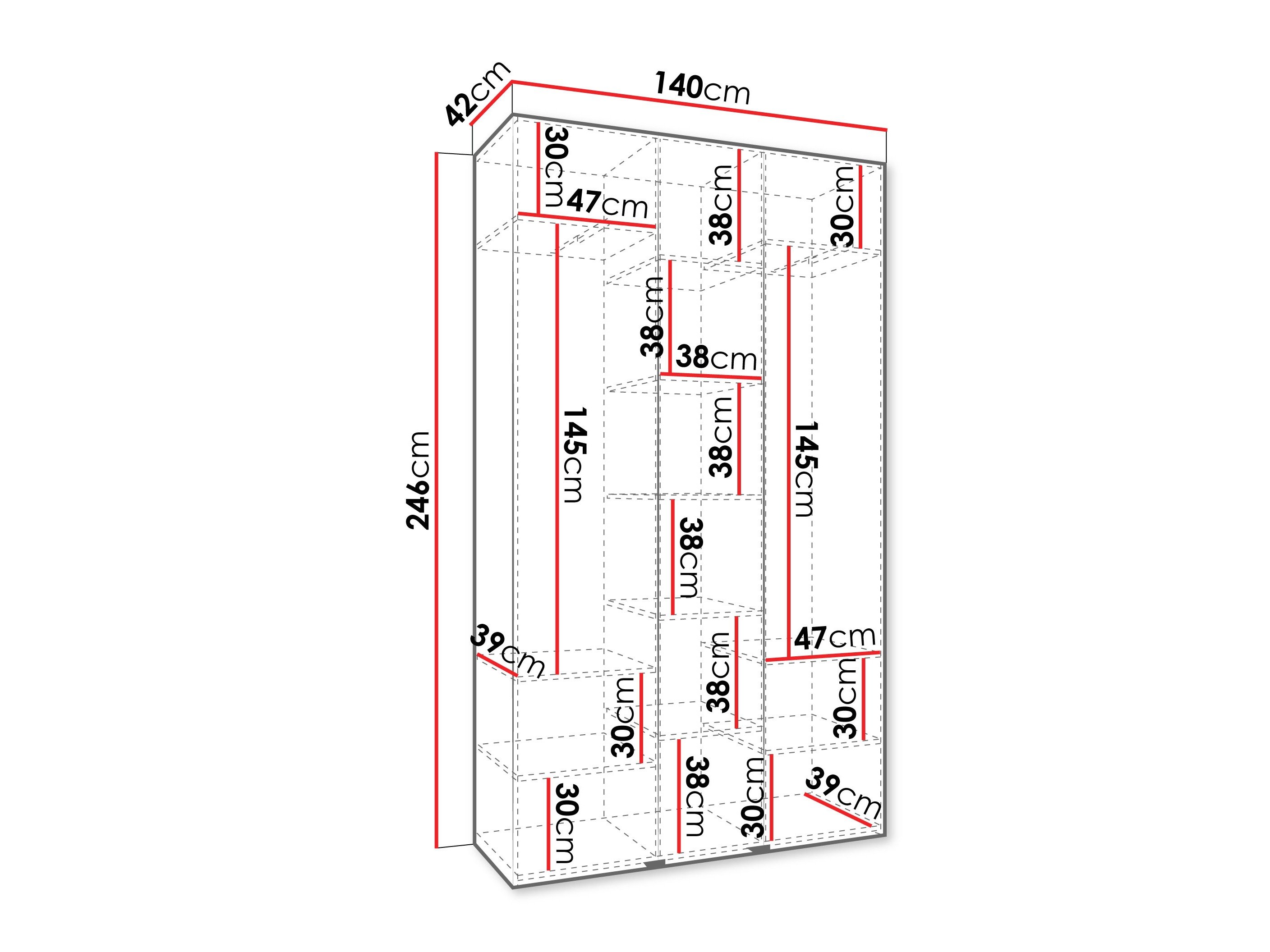 Armoire Hartford 563 (Cachemire)