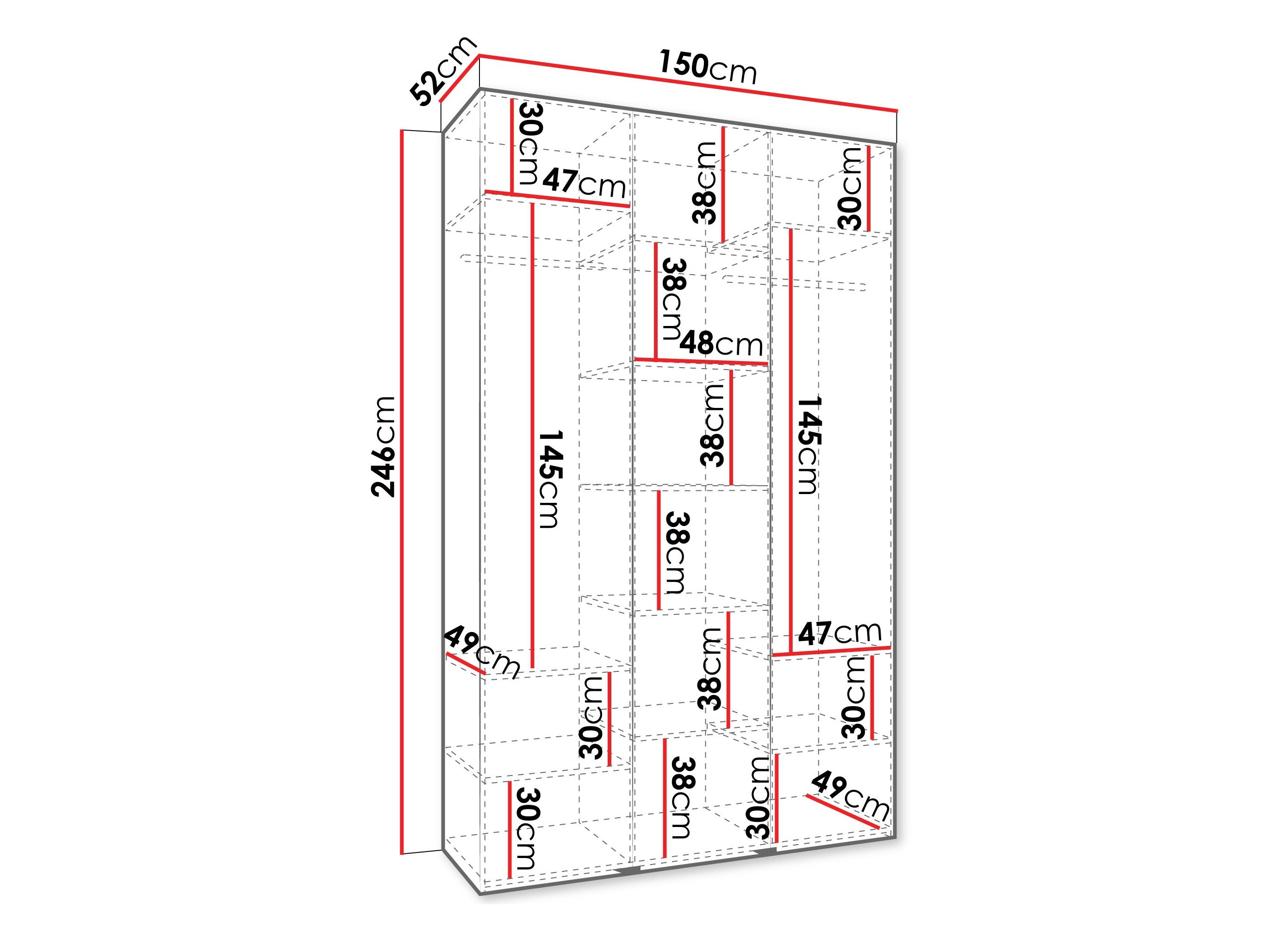 Armoire Hartford 563 (Cachemire)