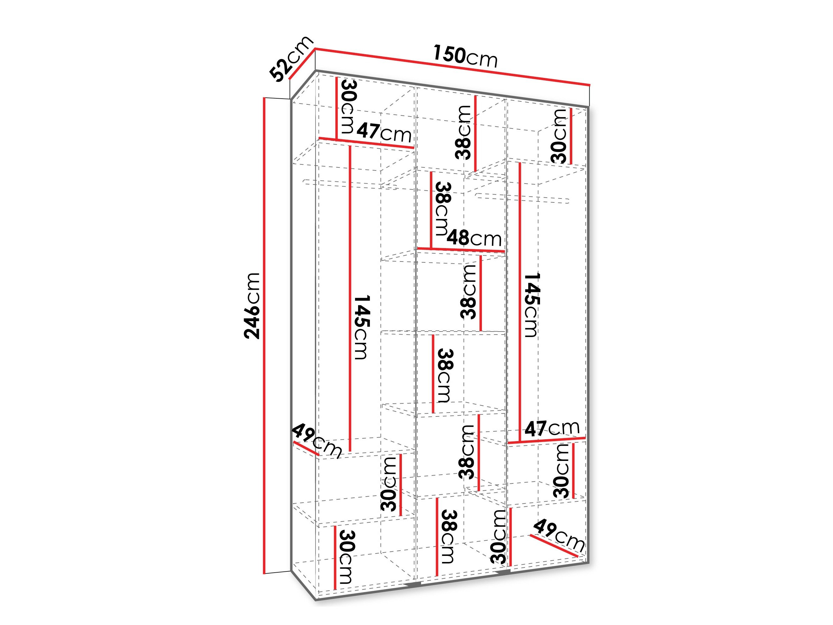 Armoire Hartford 563 (Cachemire)