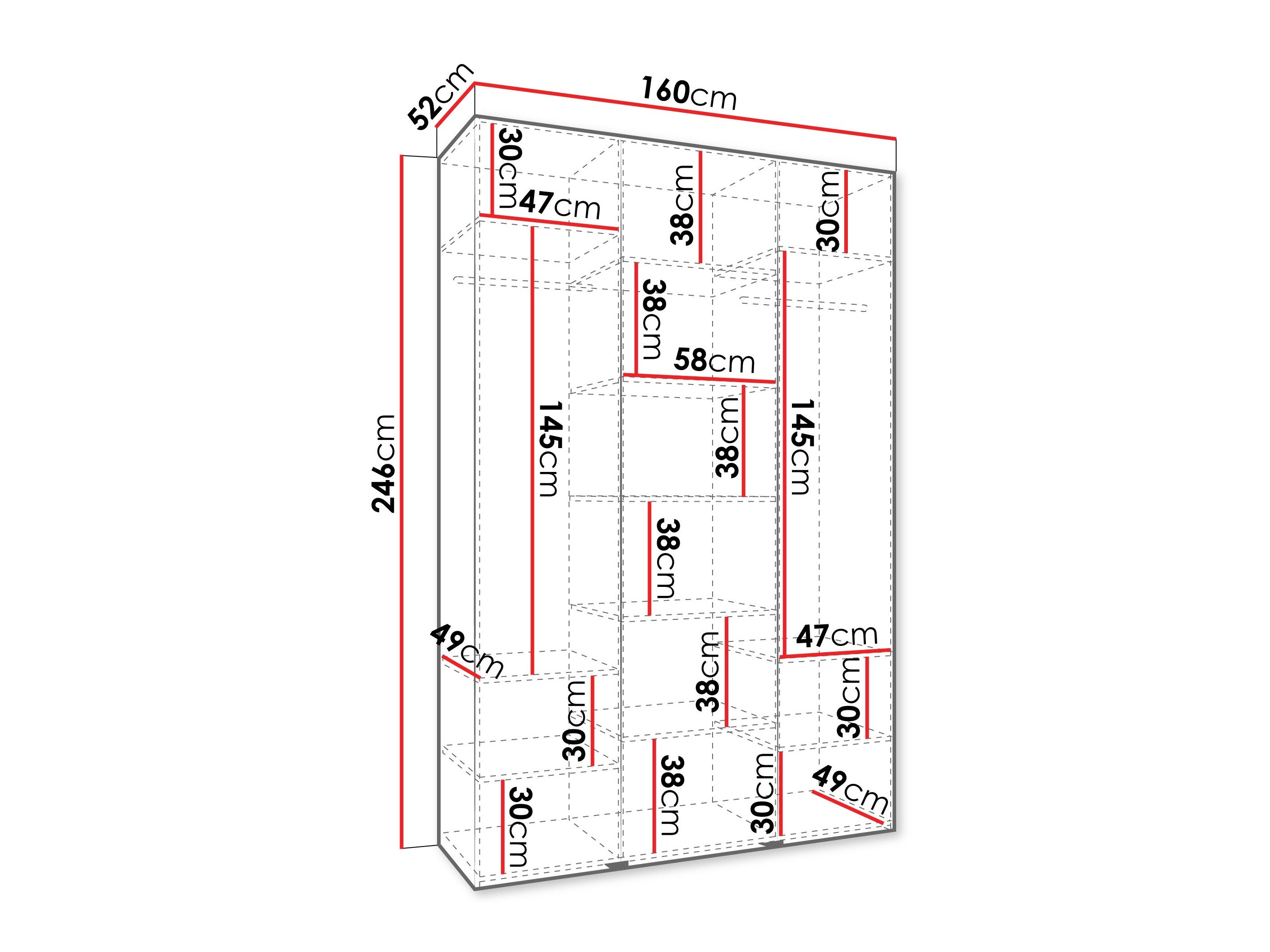 Armoire Hartford 563 (Cachemire)