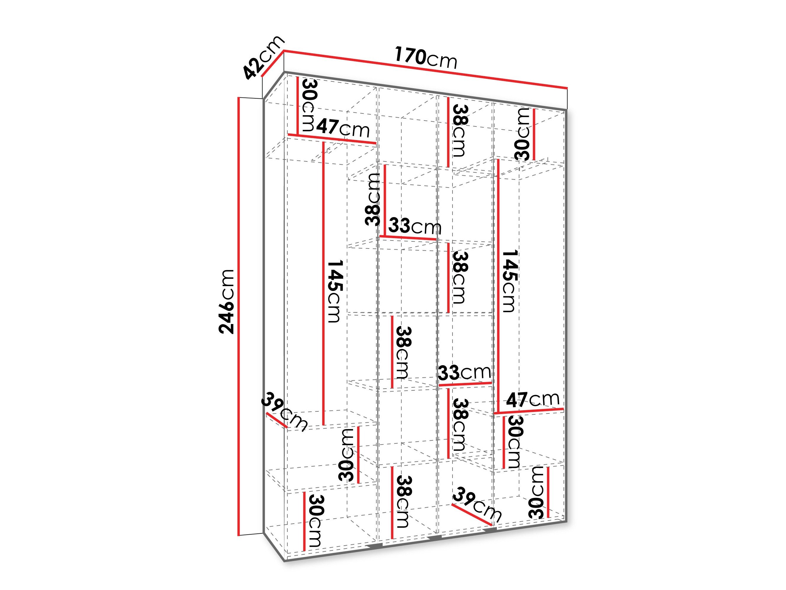Armoire Hartford 564 (Blanc)