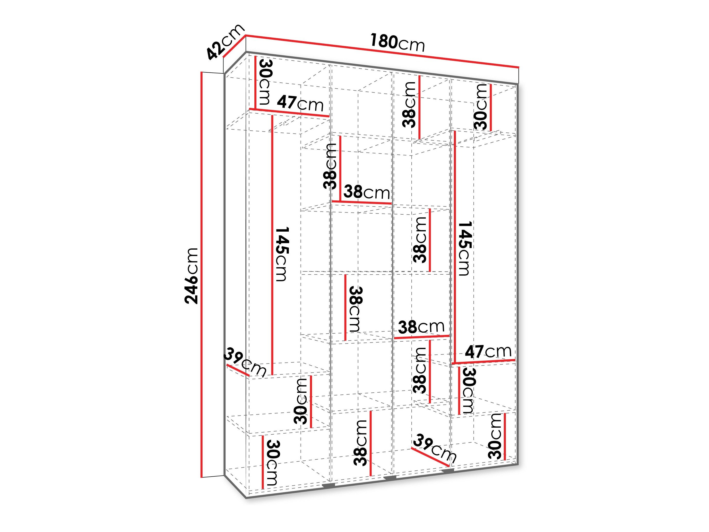 Armoire Hartford 564 (Blanc)