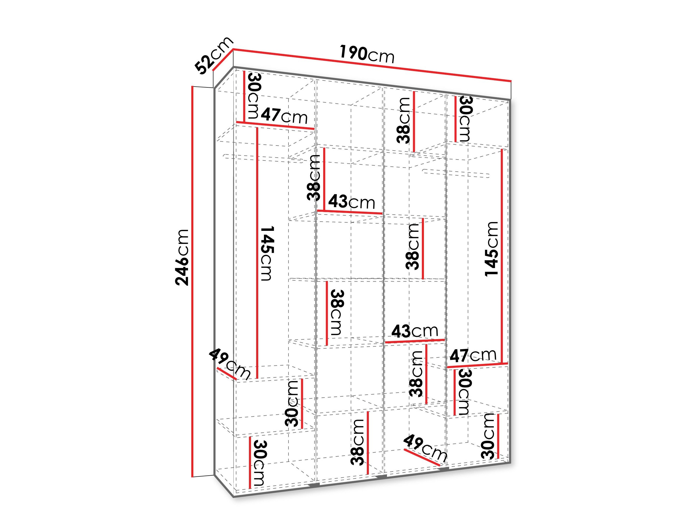 Armoire Hartford 564 (Blanc)