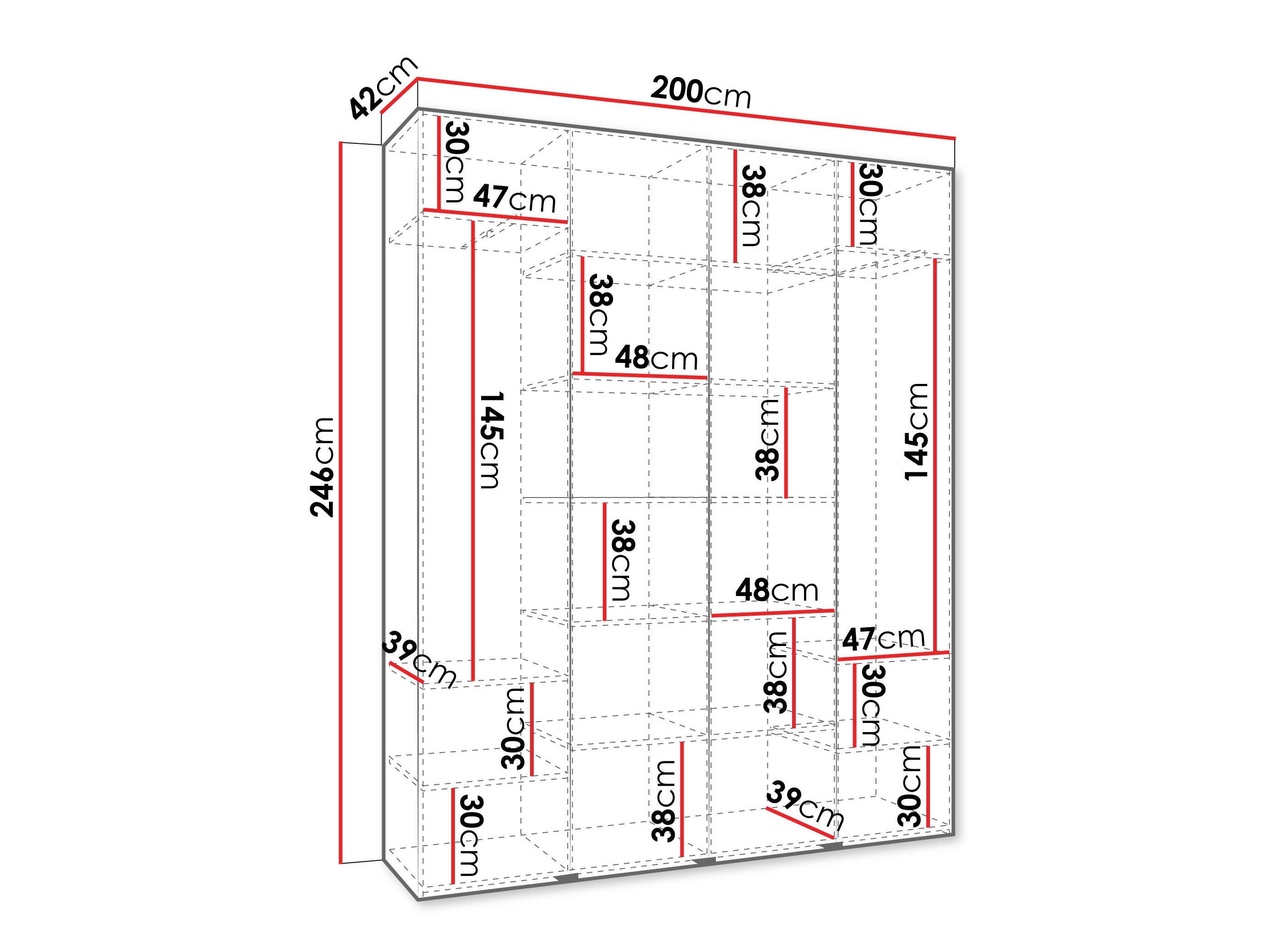 Armoire Hartford 564 (Blanc)
