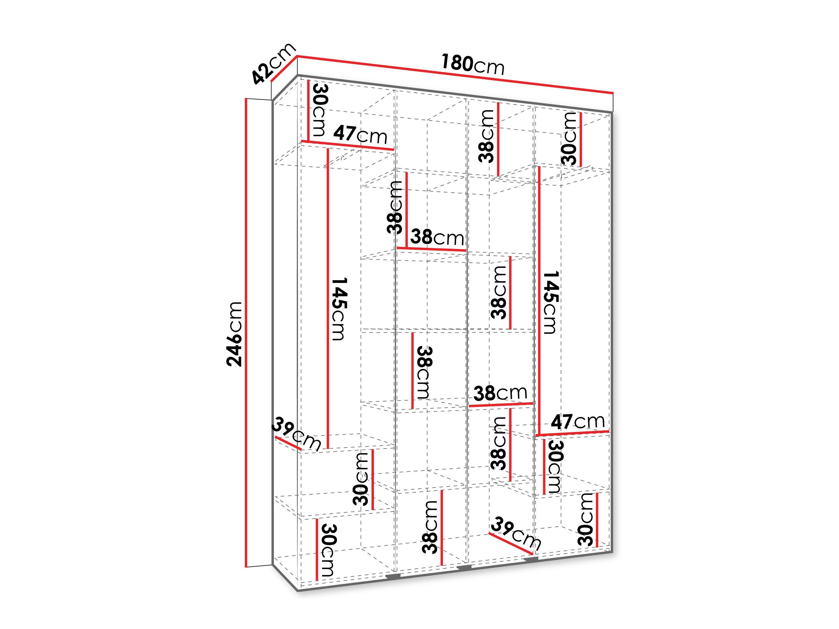 Armoire Hartford 564 (Cachemire)