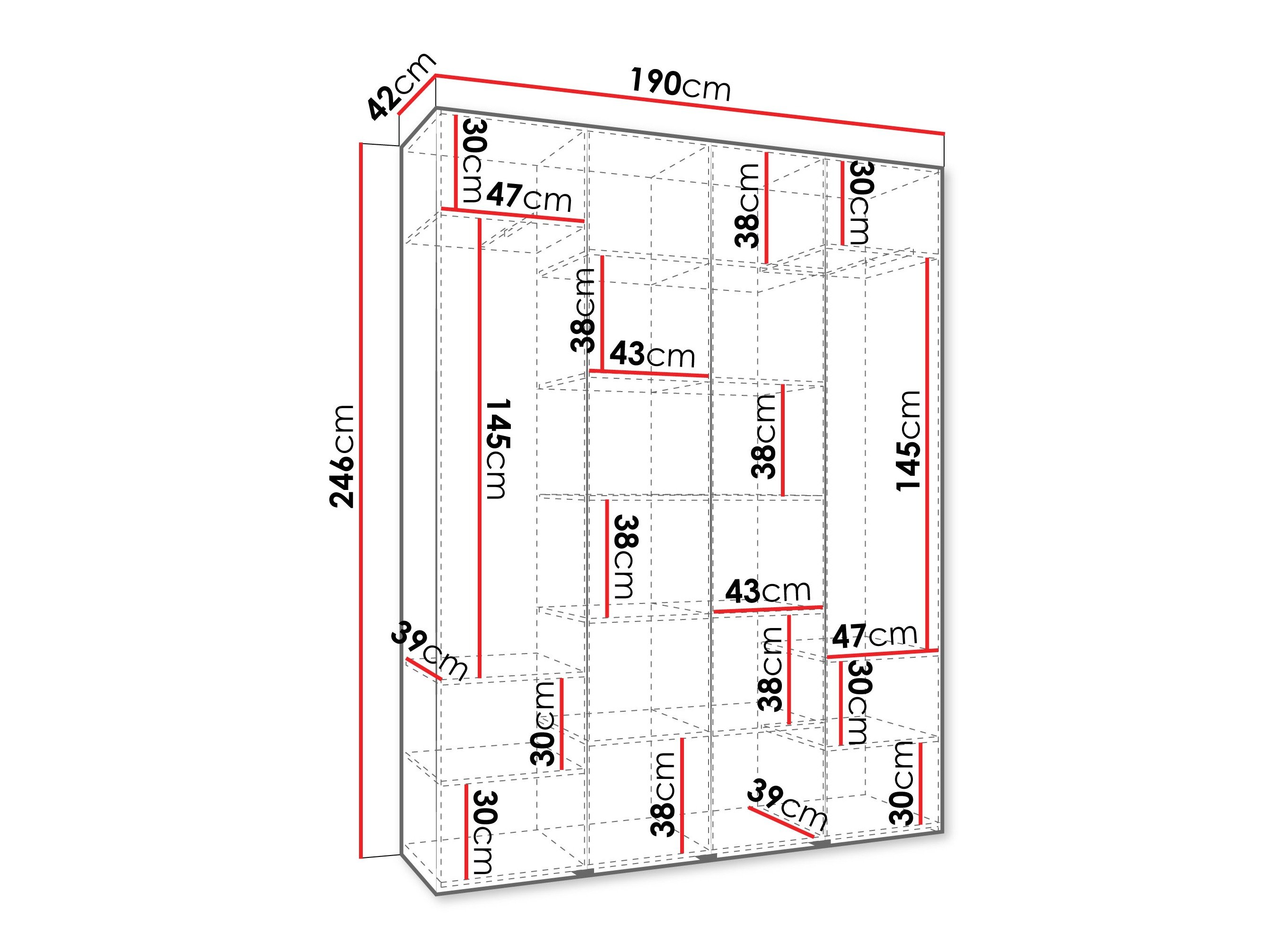 Armoire Hartford 564 (Cachemire)