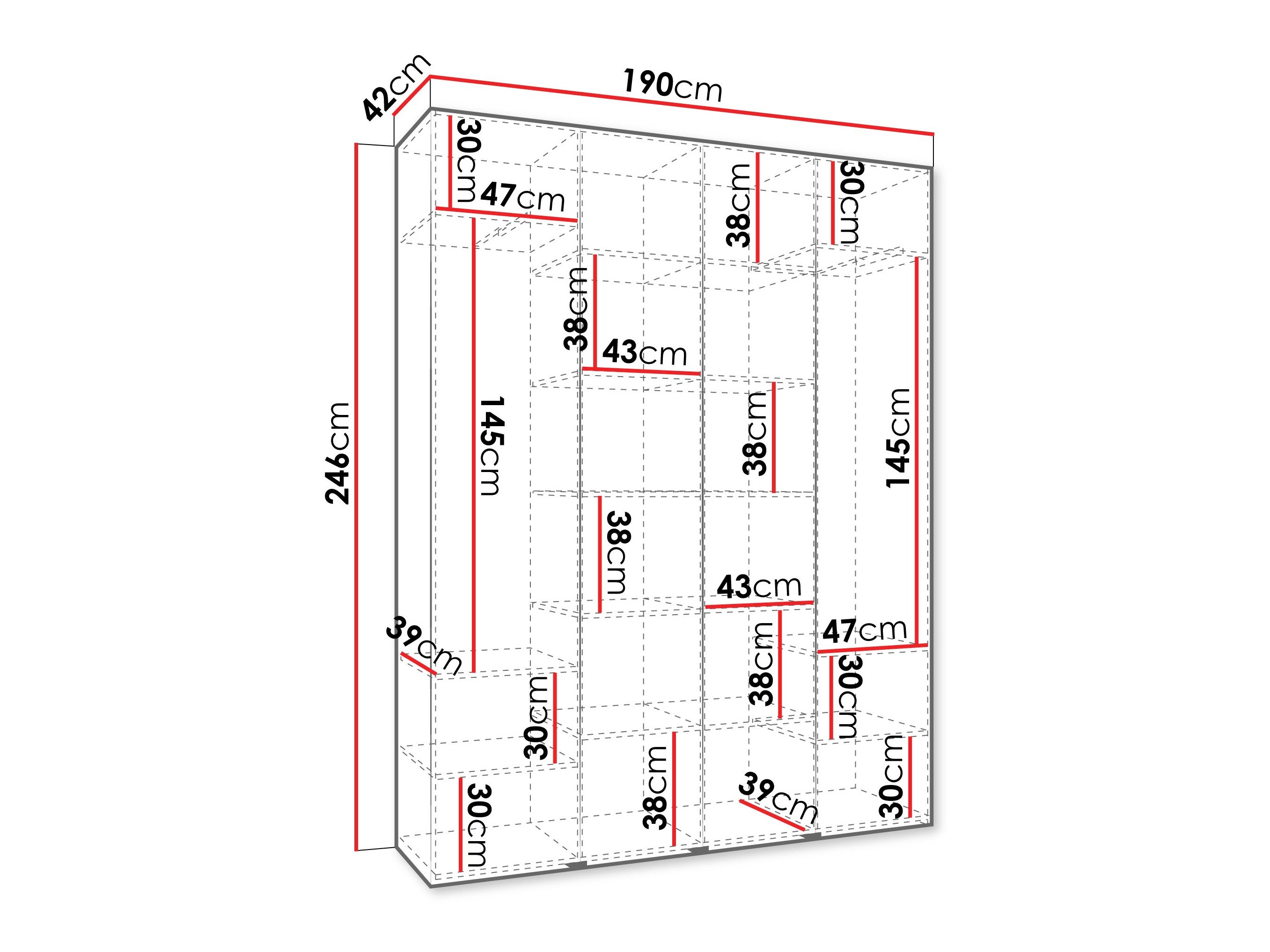 Armoire Hartford 564 (Cachemire)