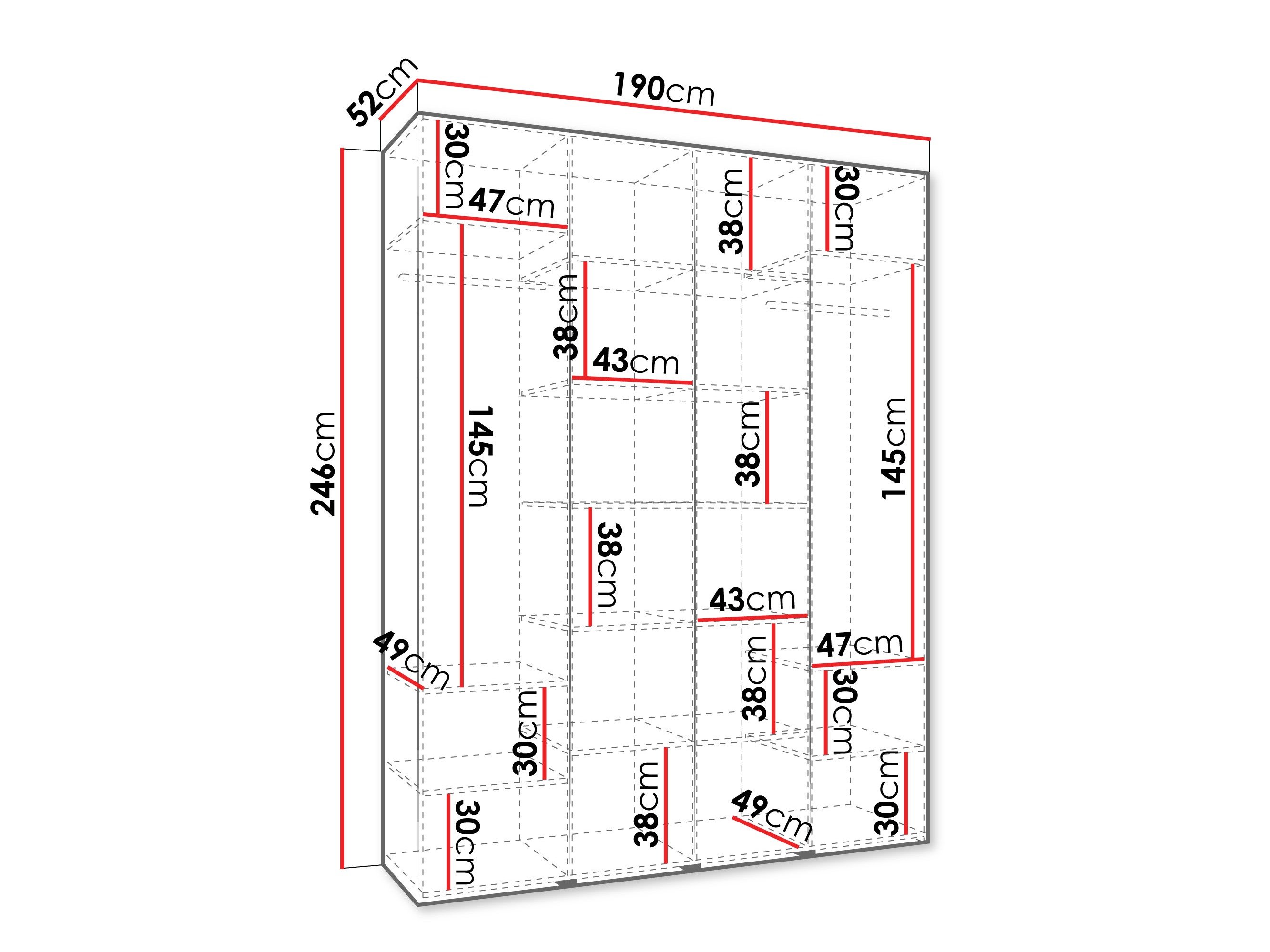 Armoire Hartford 564 (Cachemire)
