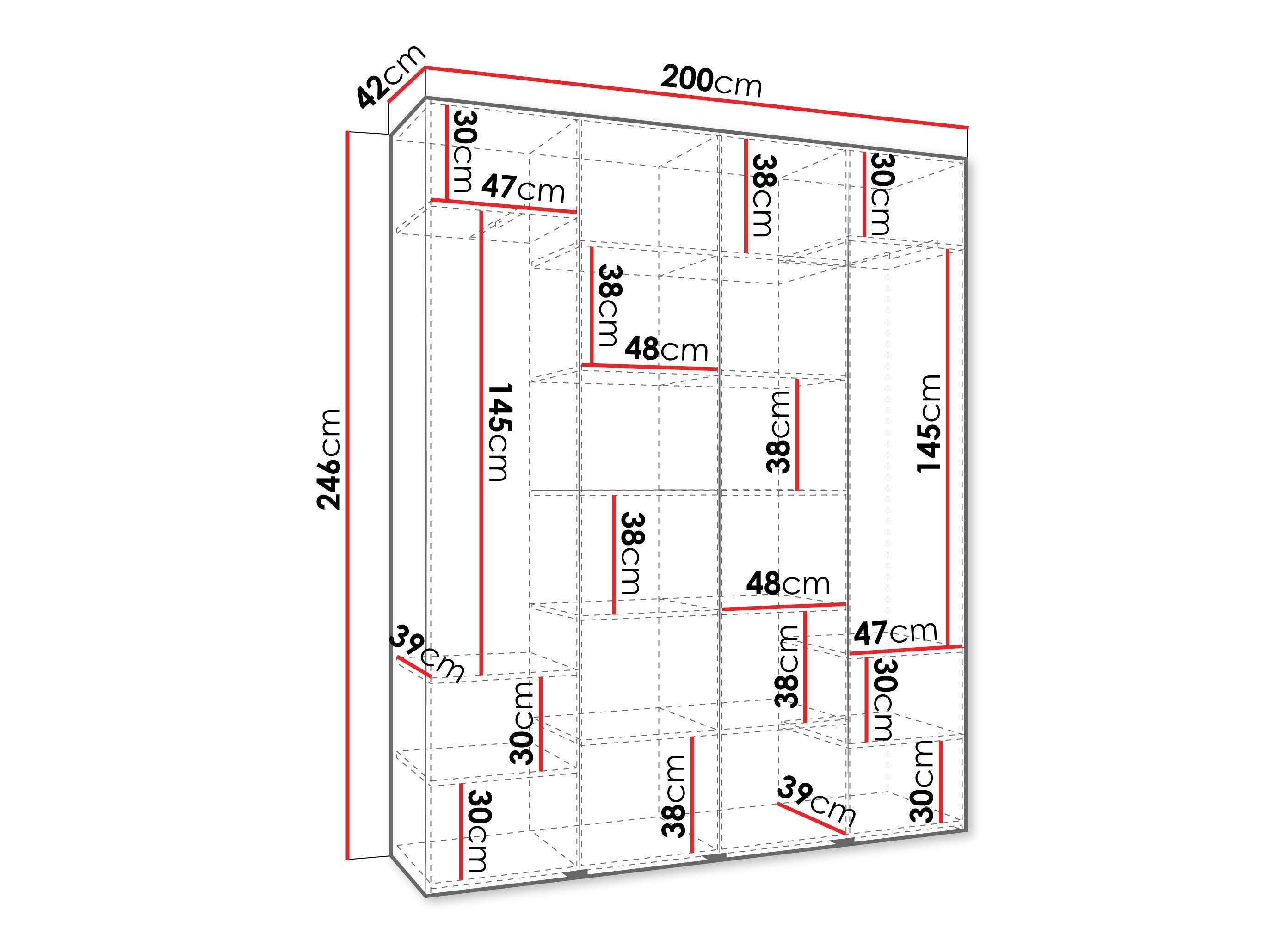 Armoire Hartford 564 (Cachemire)