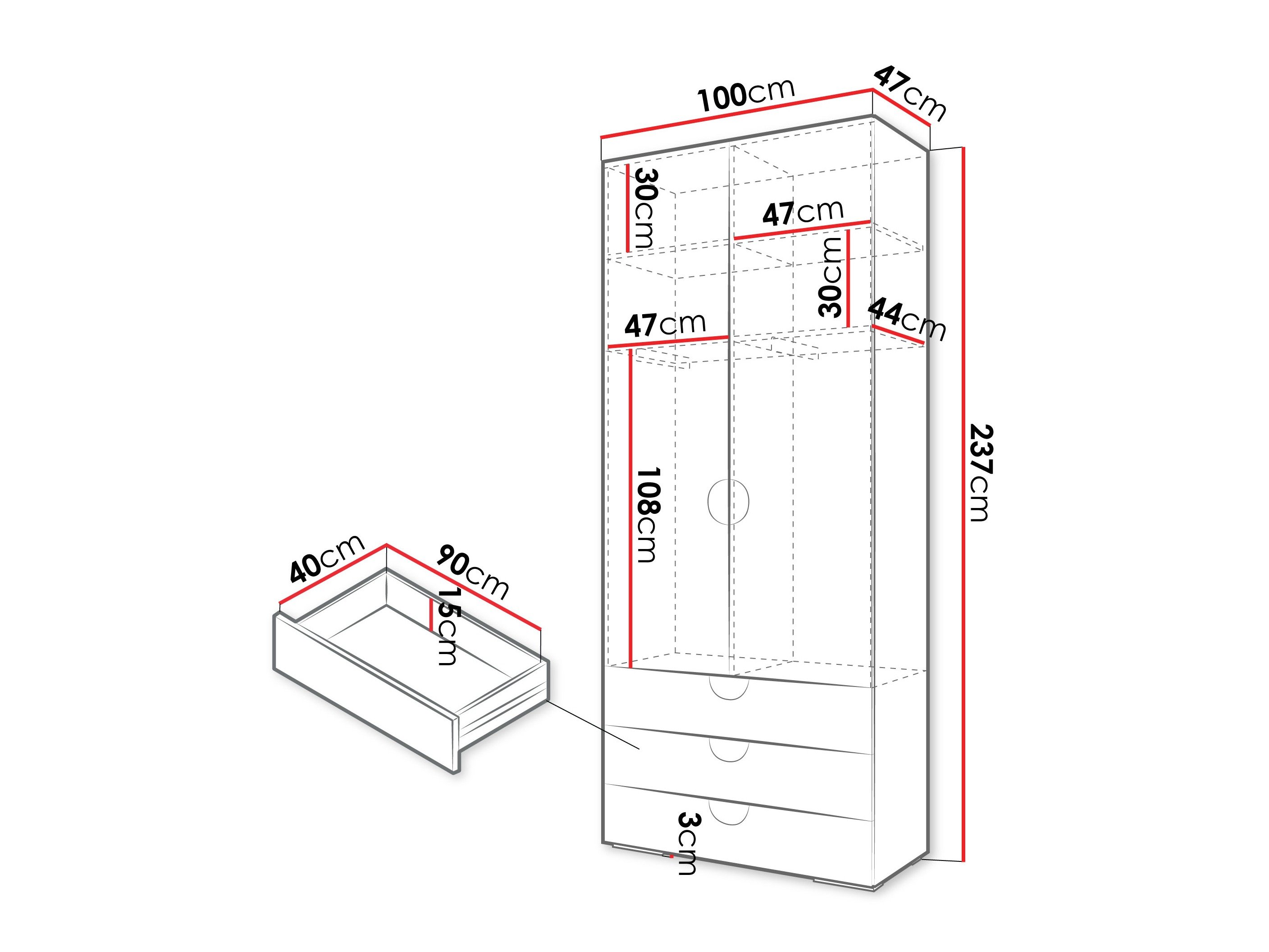 Armoire Hartford 565 (Cachemire)
