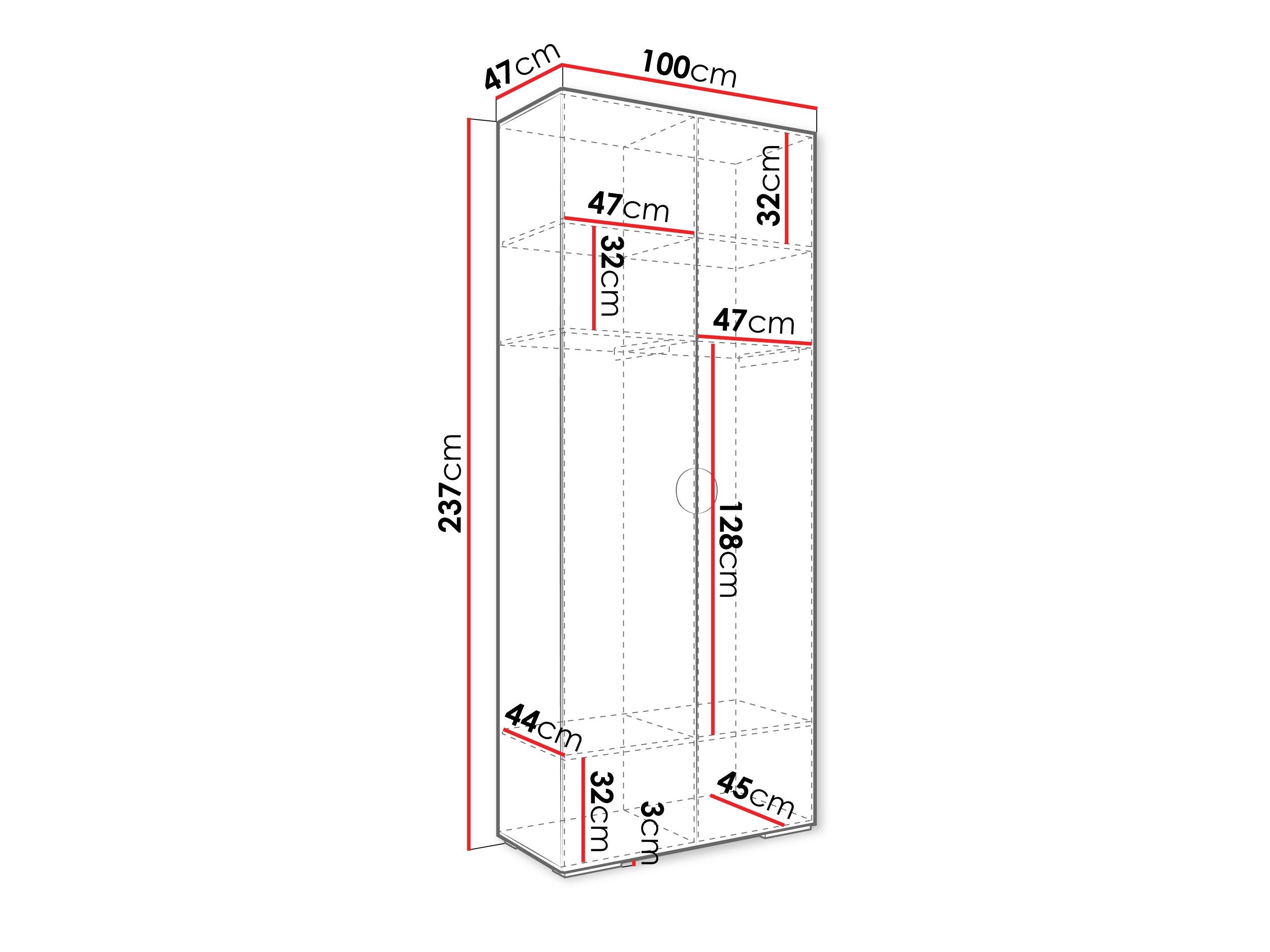 Armoire Hartford 566 (Blanc)