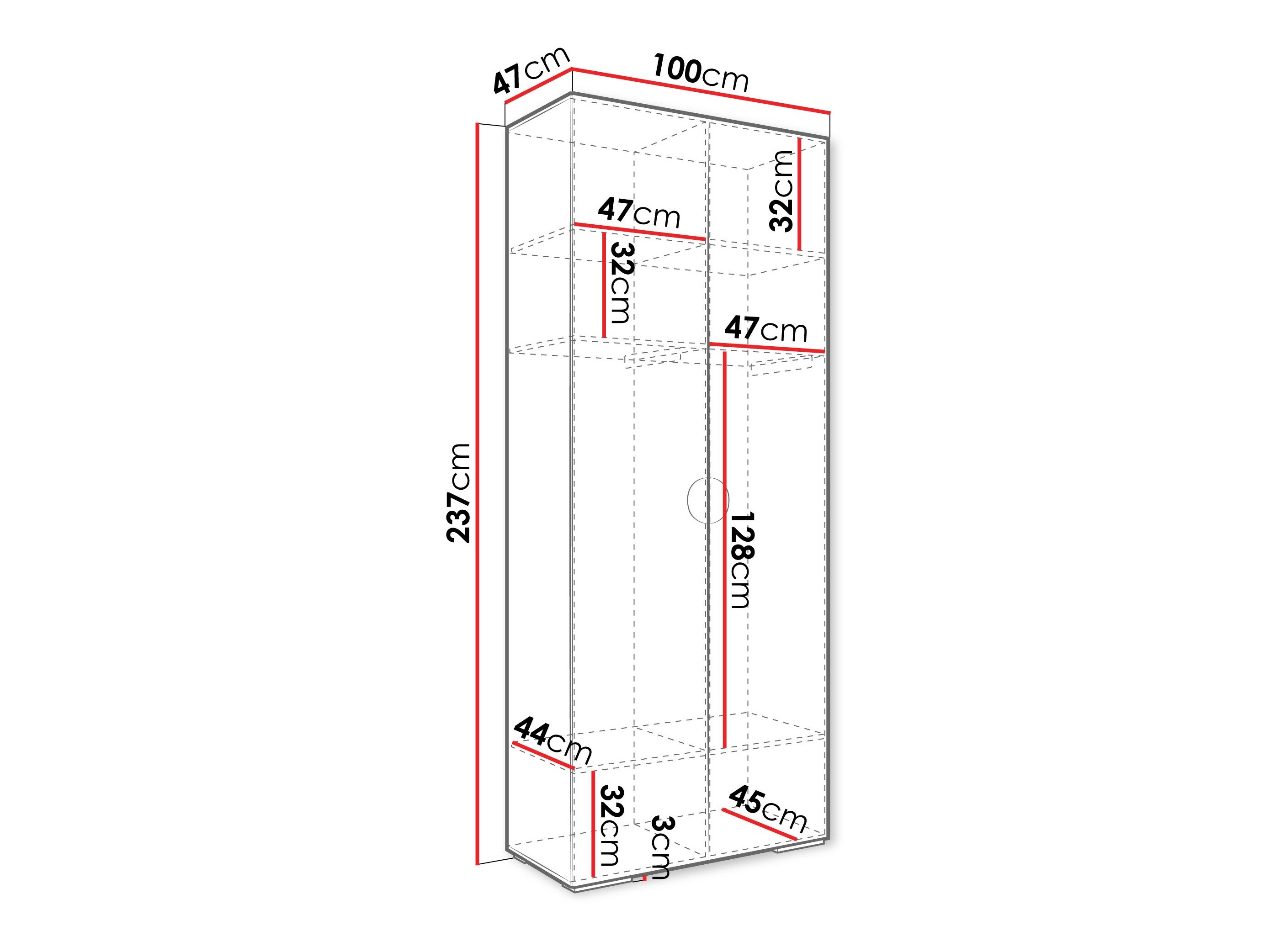 Armoire Hartford 566 (Blanc)