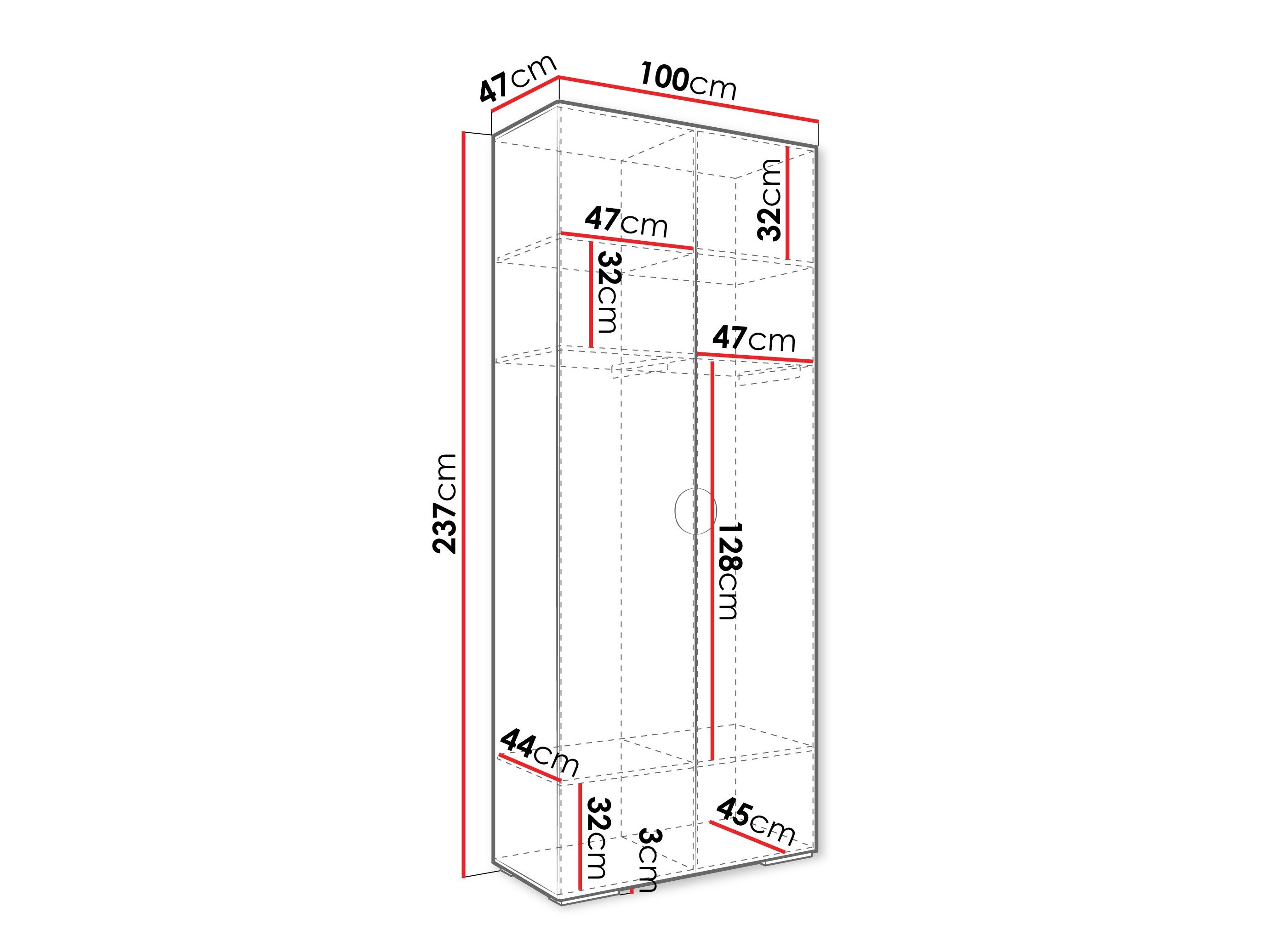 Armoire Hartford 566 (Cachemire)