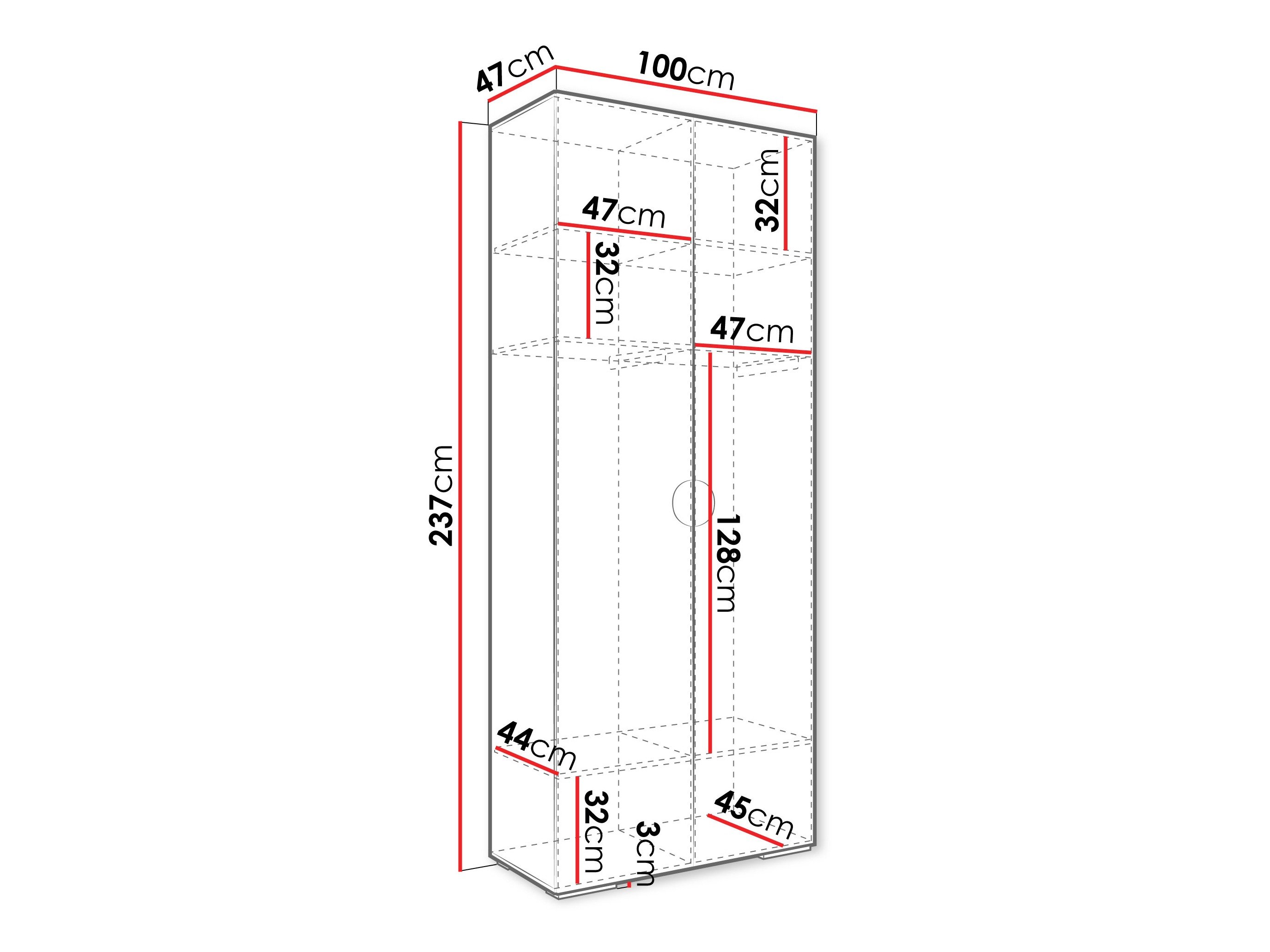 Armoire Hartford 566 (Cachemire)