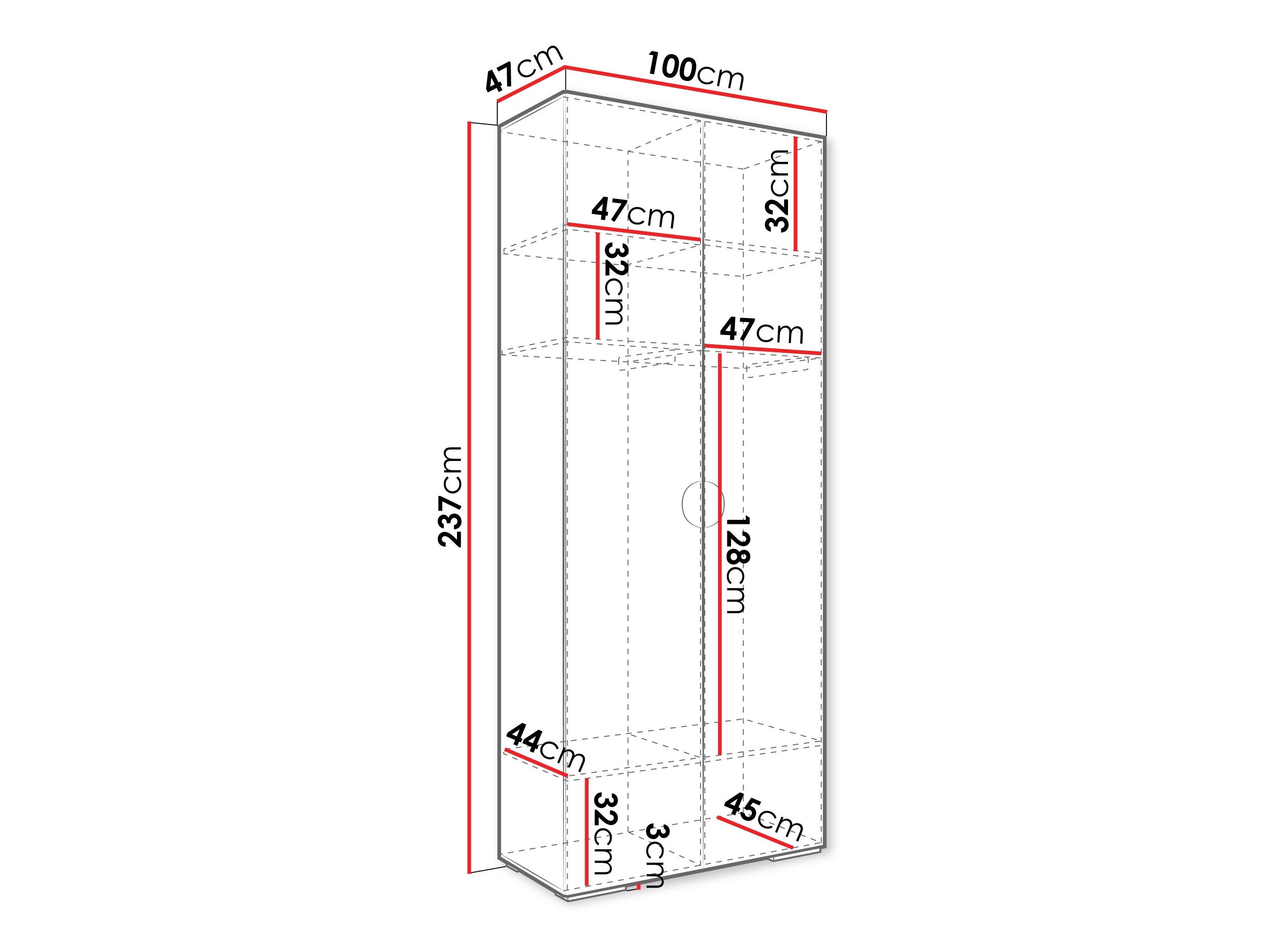 Armoire Hartford 566 (Noir)
