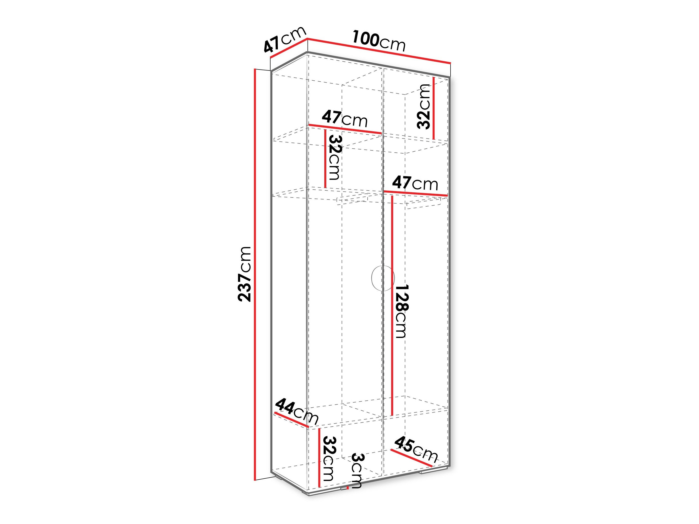 Armoire Hartford 566 (Noir)