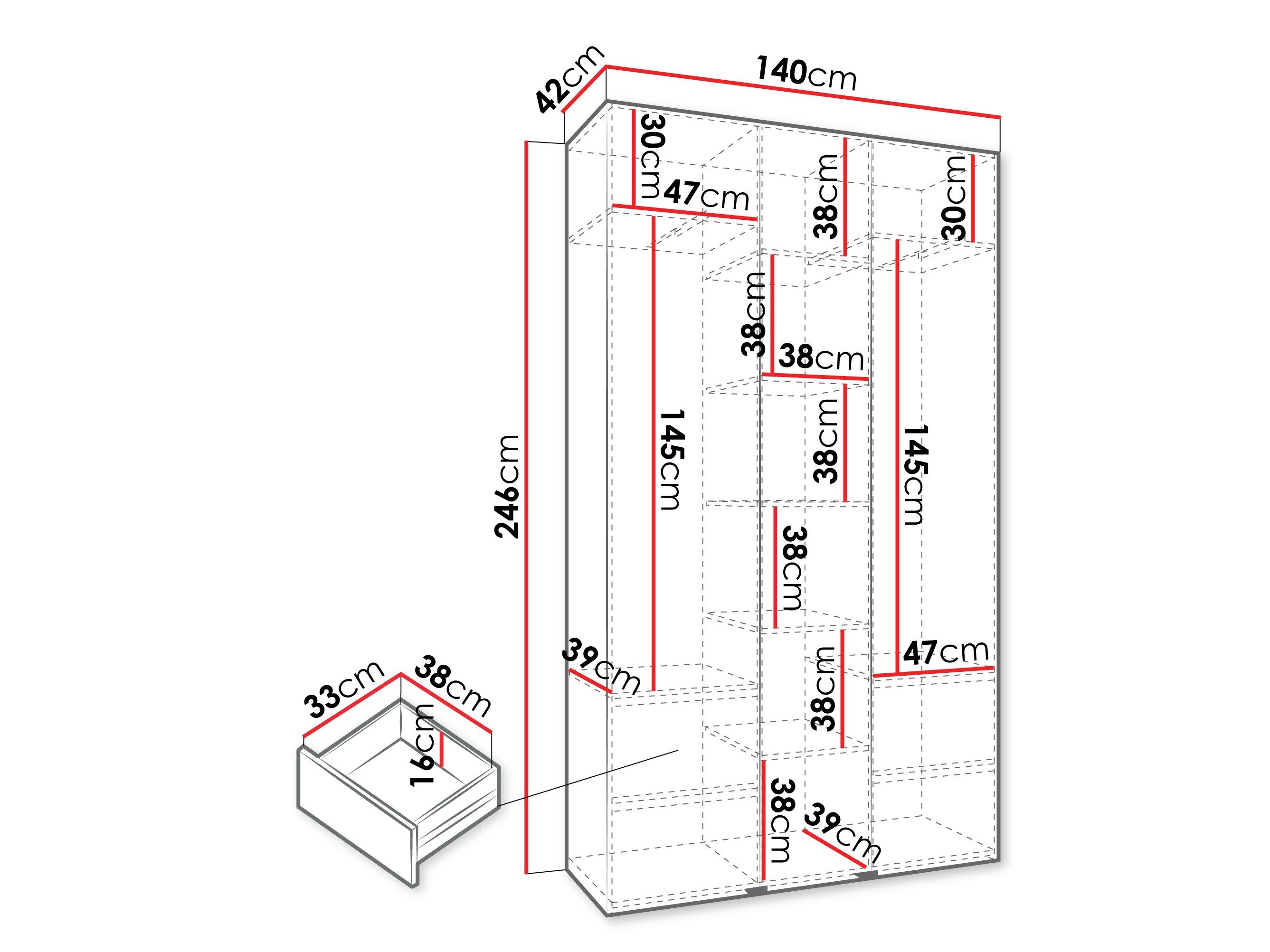 Armoire Hartford 571 (Blanc)